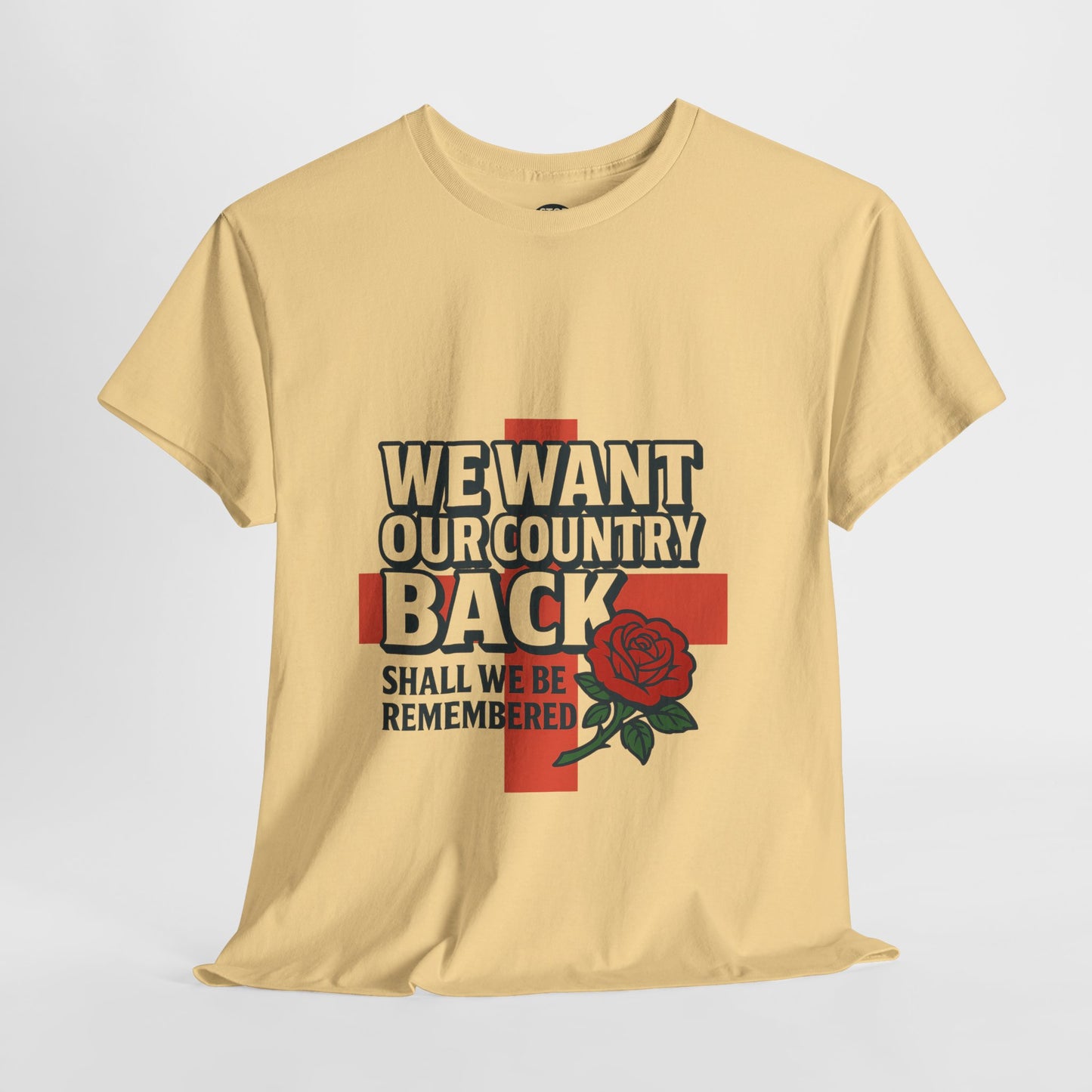 Unisex Heavy Cotton Tee - We Want Our Country Back, Casual Statement Tee, Proud Heritage Shirt, Comfortable Everyday Wear, Gift for [...]