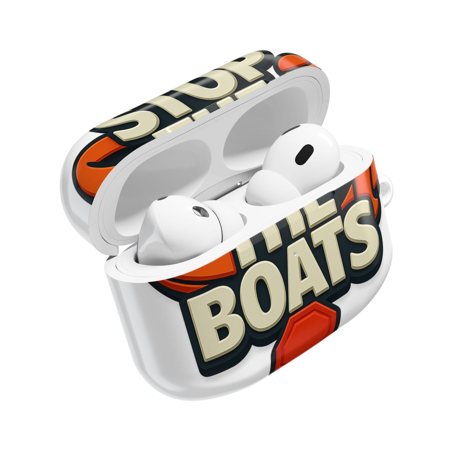 Bold Statement AirPod Case - Stop the Boats | Trendy Tech Accessory, Gift for Activists, Stylish Protection for Earbuds, Fun Phone [...]