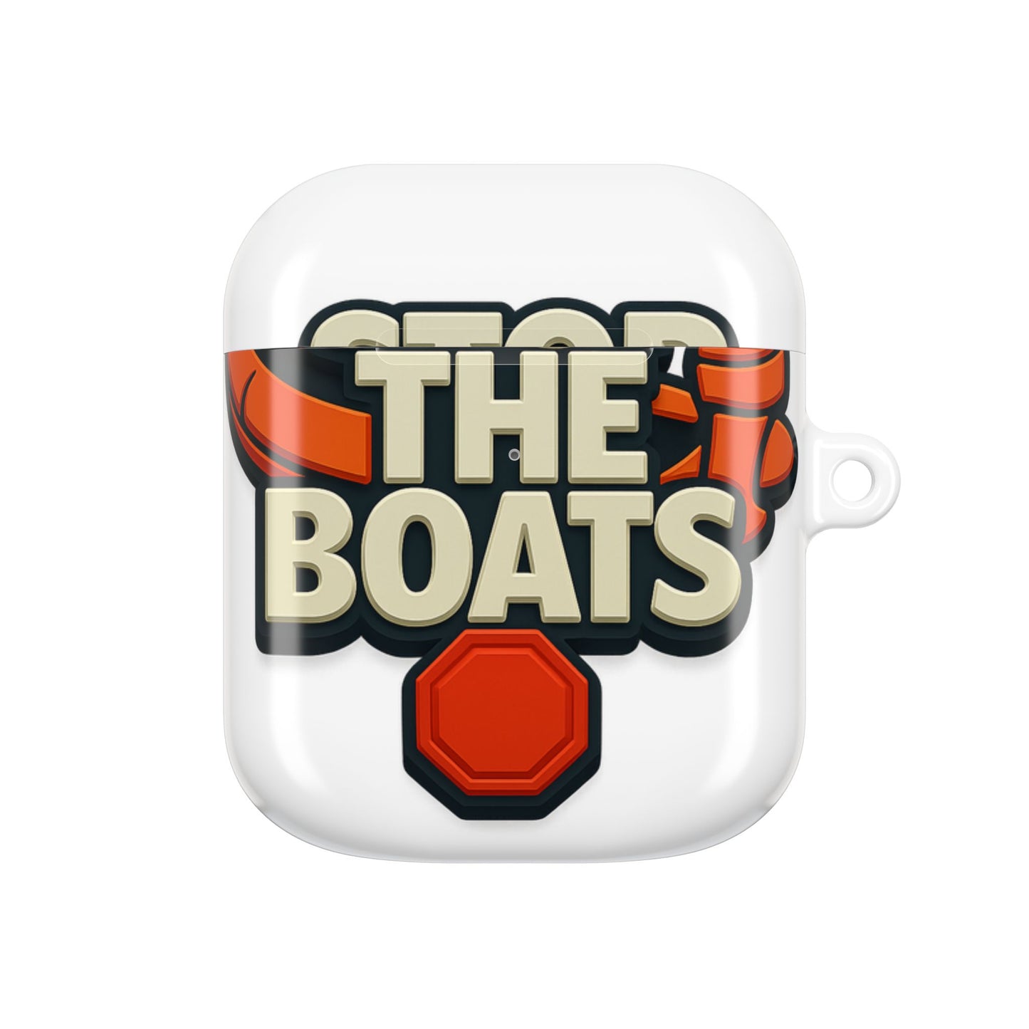 Bold Statement AirPod Case - Stop the Boats | Trendy Tech Accessory, Gift for Activists, Stylish Protection for Earbuds, Fun Phone [...]