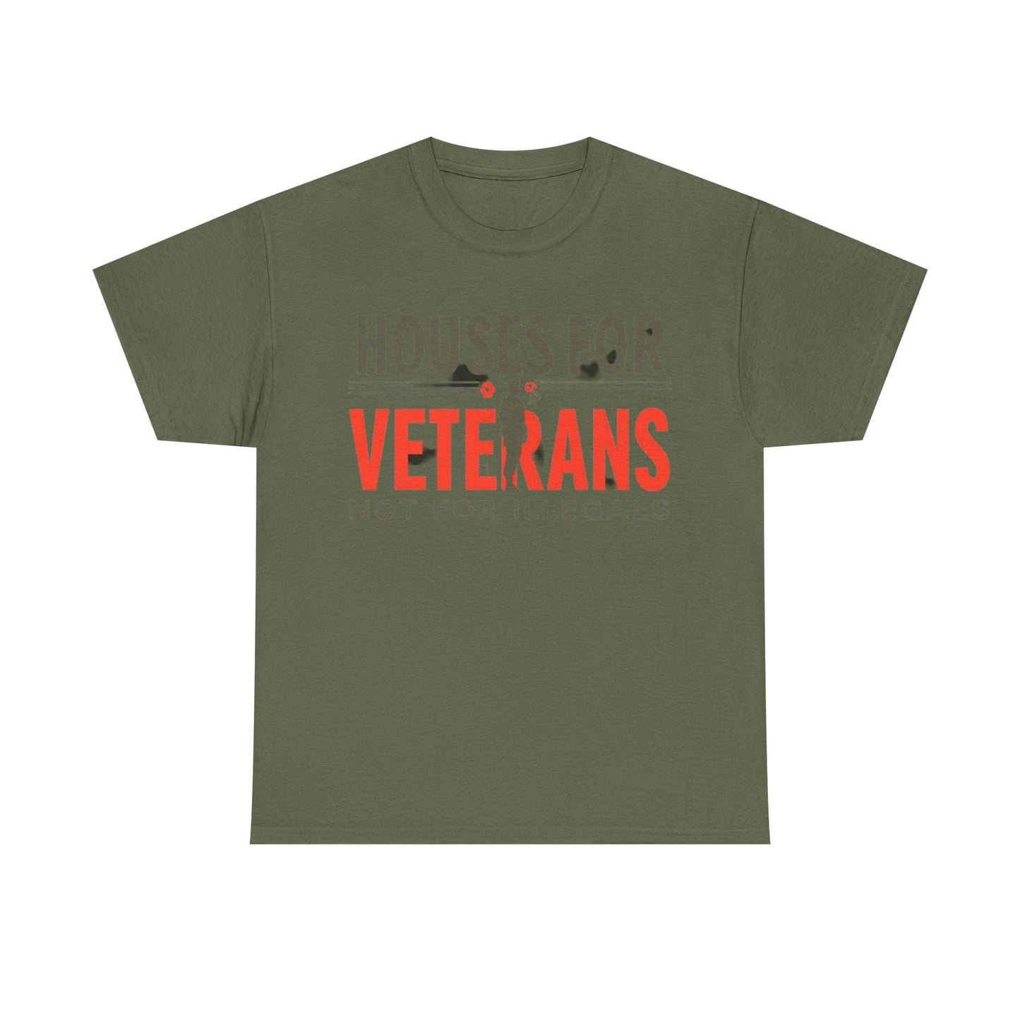Unisex Heavy Cotton Tee - 'Houses for Veterans not for illegals' Statement Shirt for Supporters, Patriotic Gifts, Veteran Advocacy Apparel, Everyday [...]