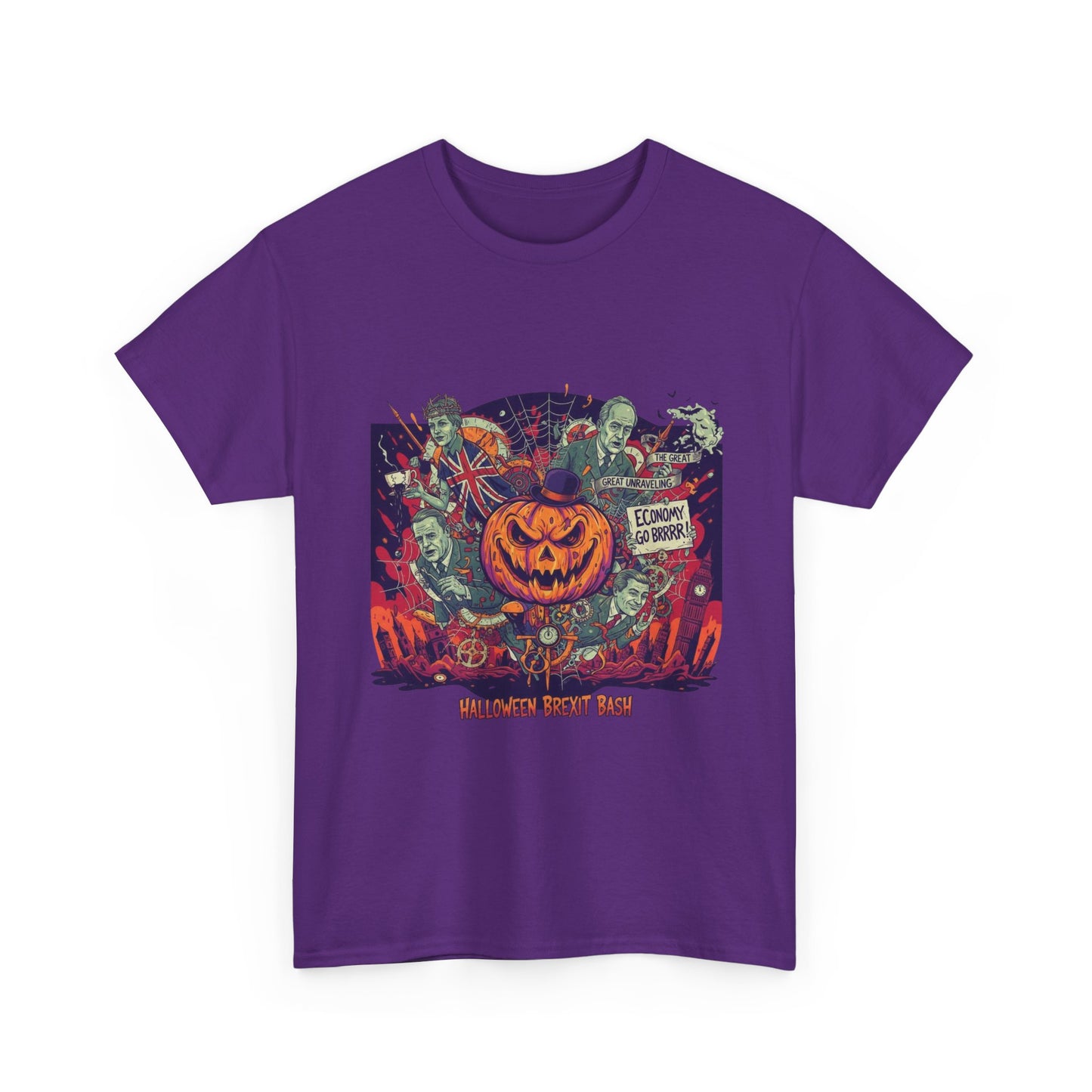 Halloween satire british design Unisex Heavy Cotton Tee shirt