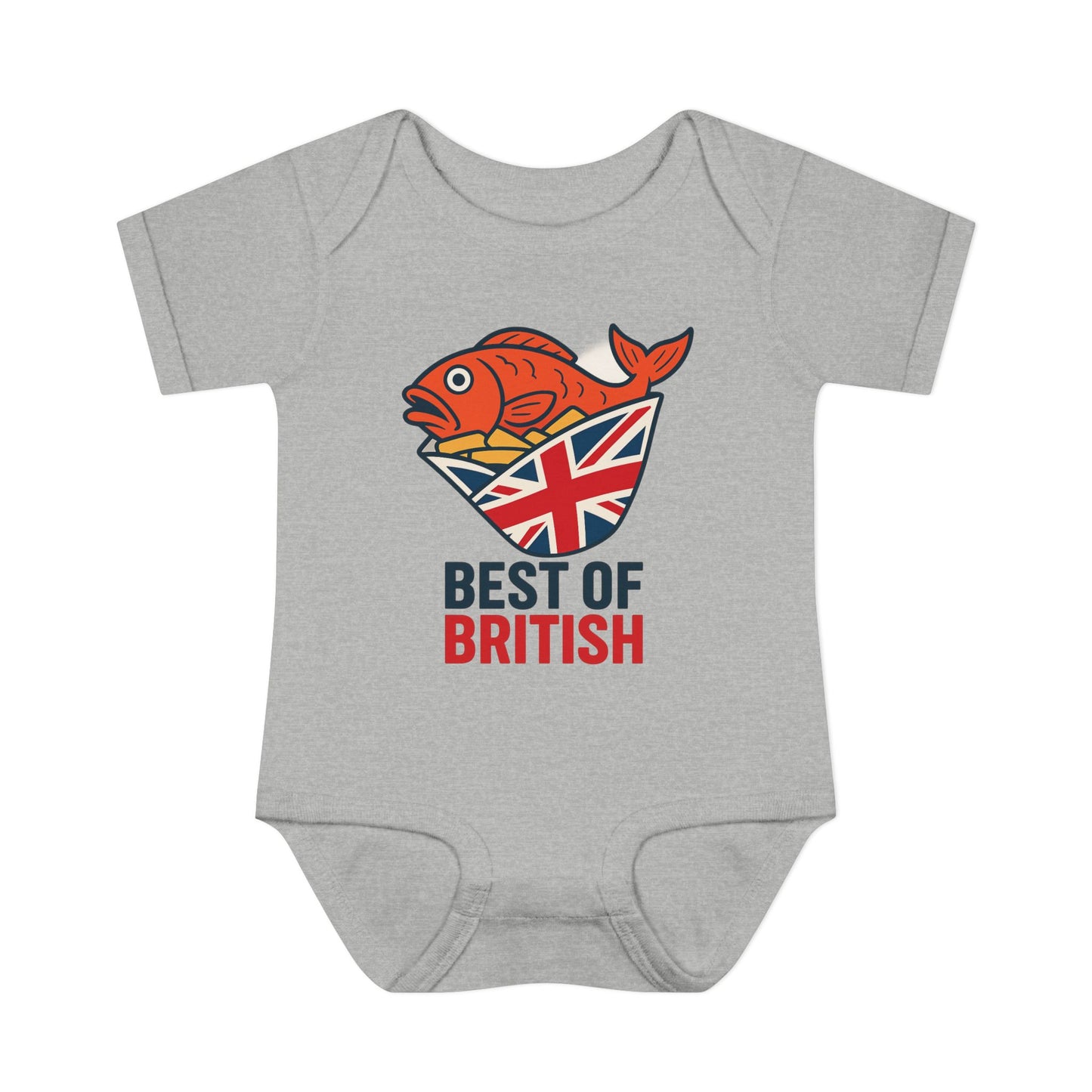 Fish & chips British Pride Baby Bodysuit, Cute Infant Outfit, Baby Shower Gift, British Culture Apparel, New Parent Essentials, Toddler Clothing