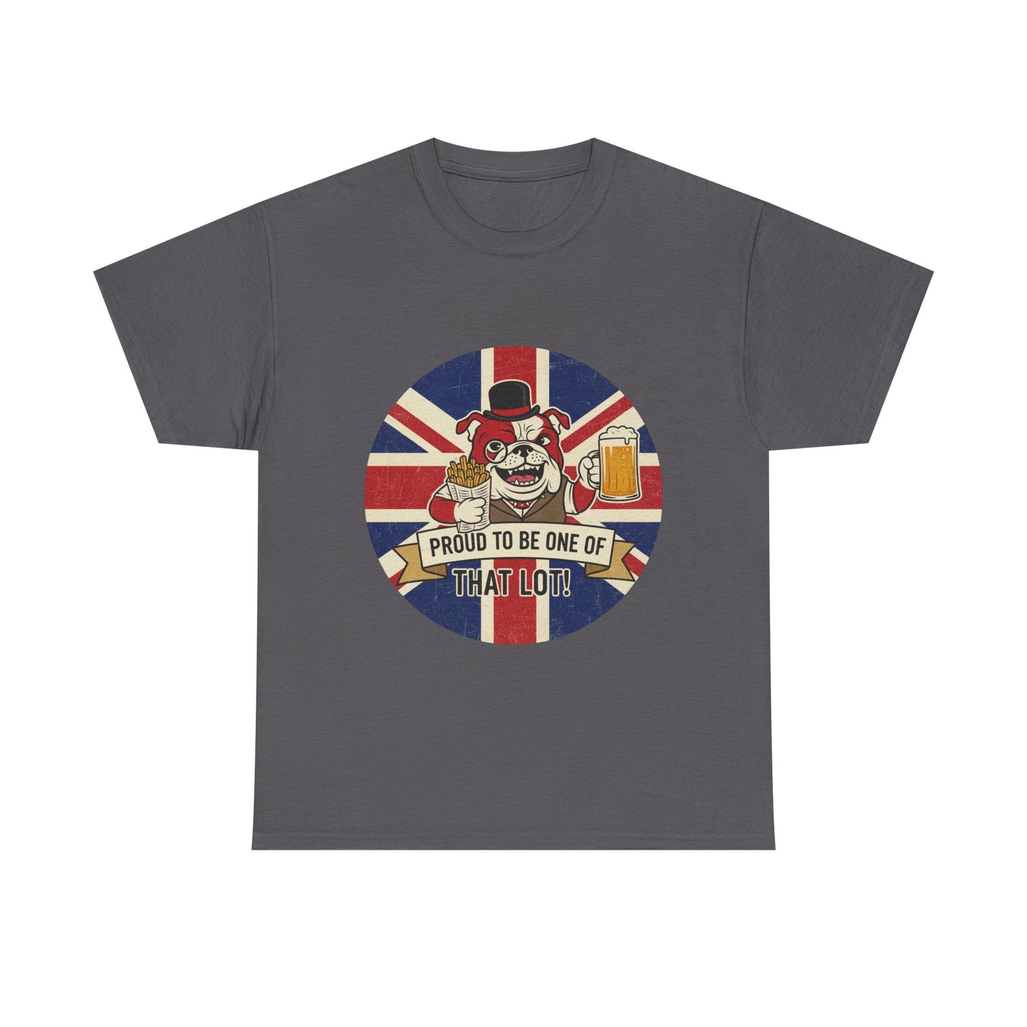 British  bulldog patriot satire cool design Unisex Heavy Cotton Tee shirt all sizes