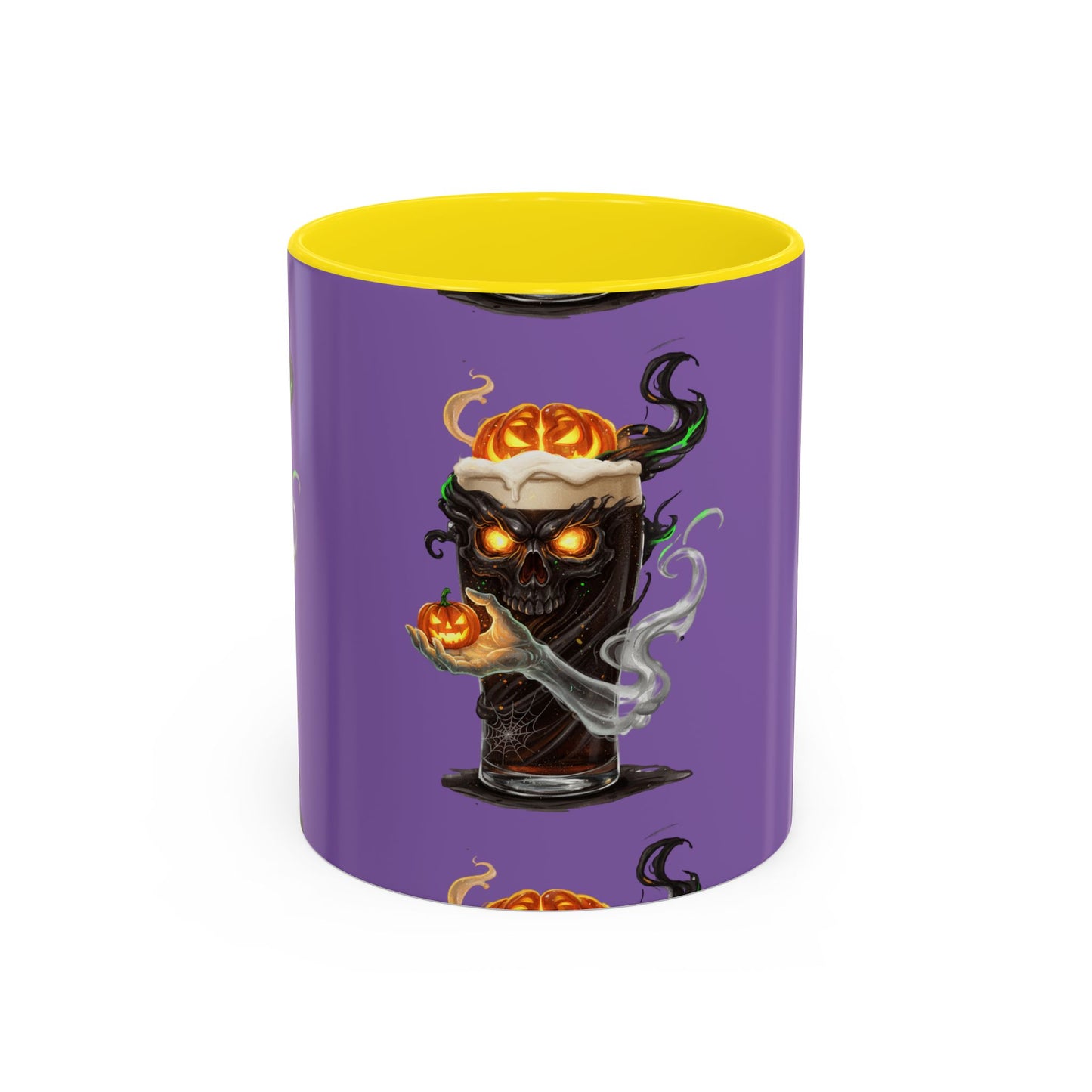 Halloween Skull Accent Coffee Mug - Spooky Drinkware for Fall, Halloween Parties, Home Decor, Gift for Goth Lovers, Skull Enthusiasts