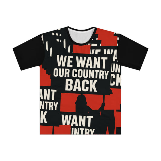 We want our country back print all over Men's Loose T-shirt (AOP)