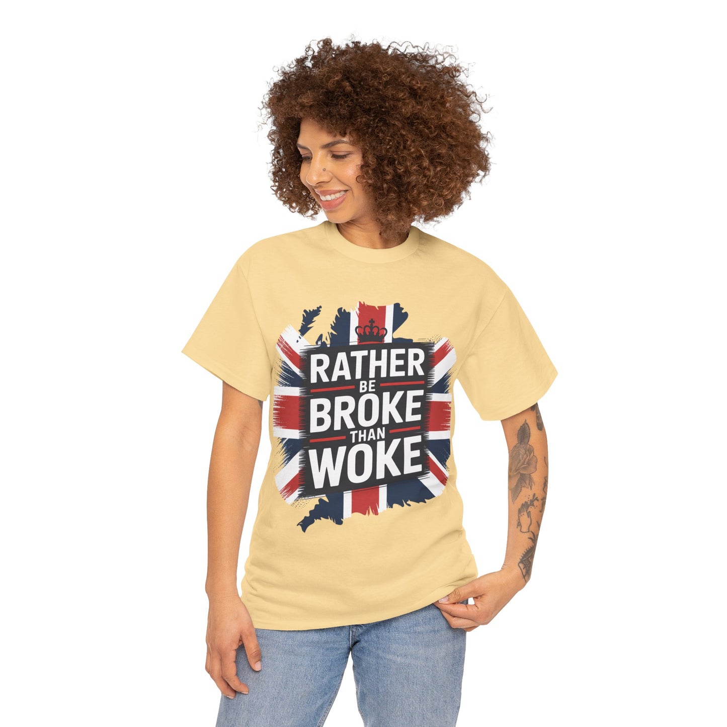 Broke vs. Woke Unisex Heavy Cotton Tee