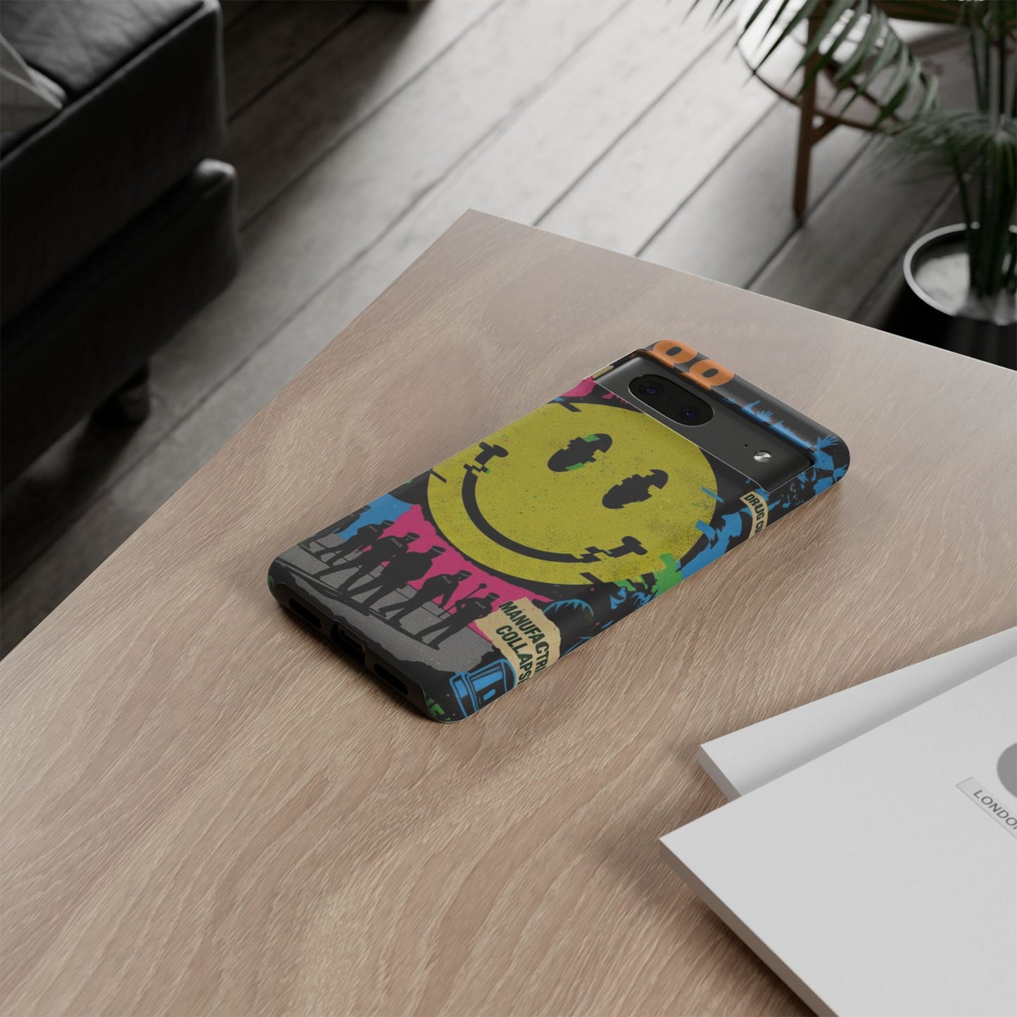 Acid house rave Vibrant iPhone Case, Tough Cases, Smiley Face Phone Cover, Fun Accessory, Colorful Phone Protector, Gift for Teenagers