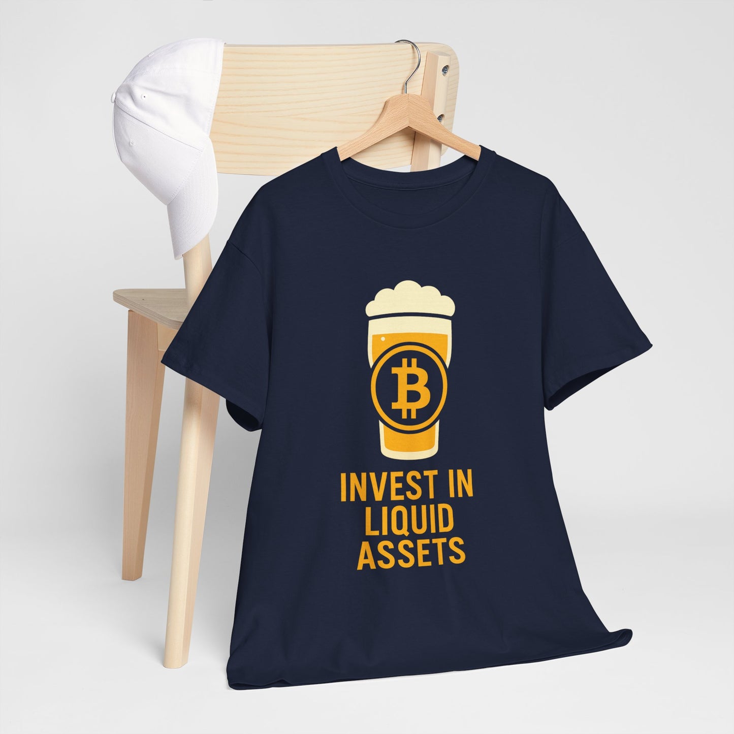 Bitcoin liquid assets Investment Unisex Heavy Cotton Tee, Crypto Shirt, Financial Humor Tee, Gift for Investors, Funny Bitcoin Apparel