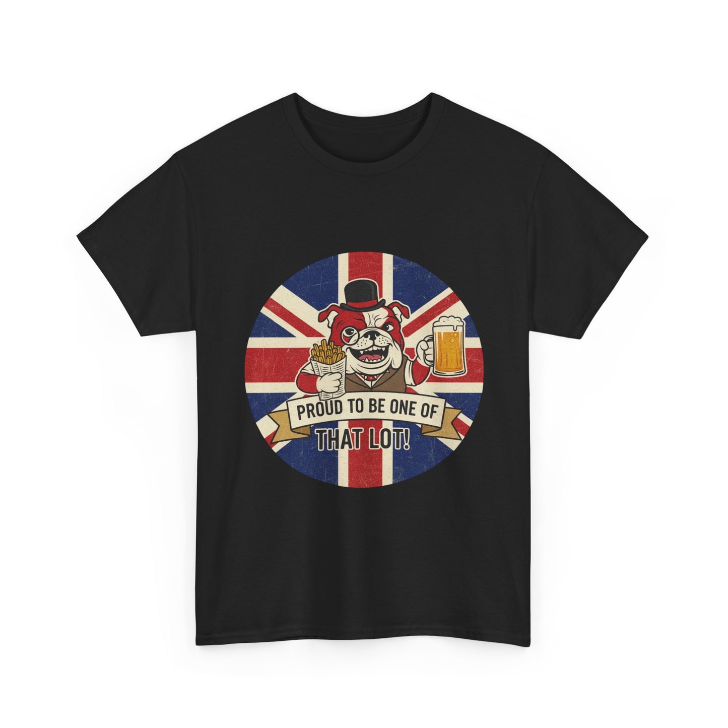 British  bulldog patriot satire cool design Unisex Heavy Cotton Tee shirt all sizes