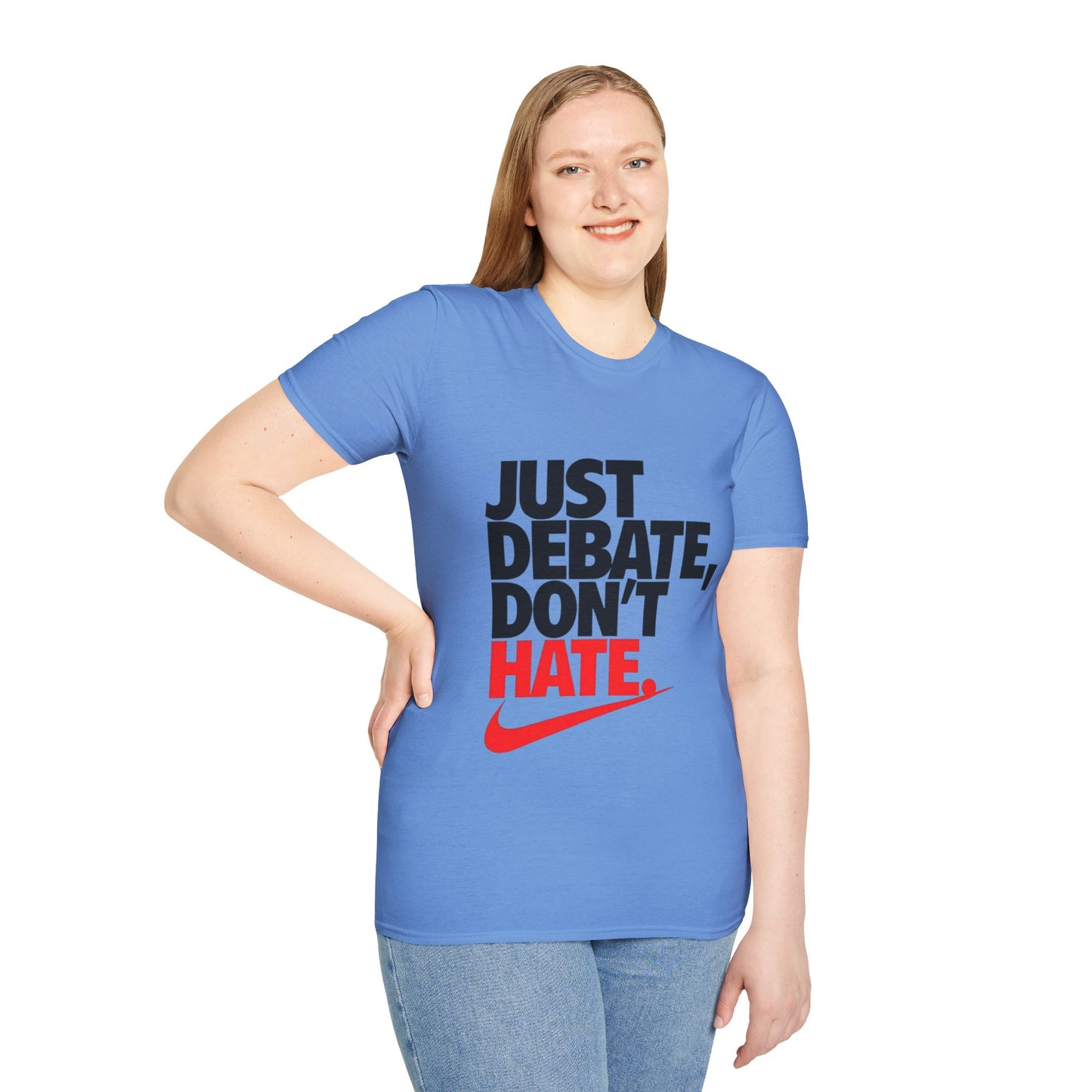 Just Debate T-Shirt - Unisex Softstyle Tee for Open Dialogues