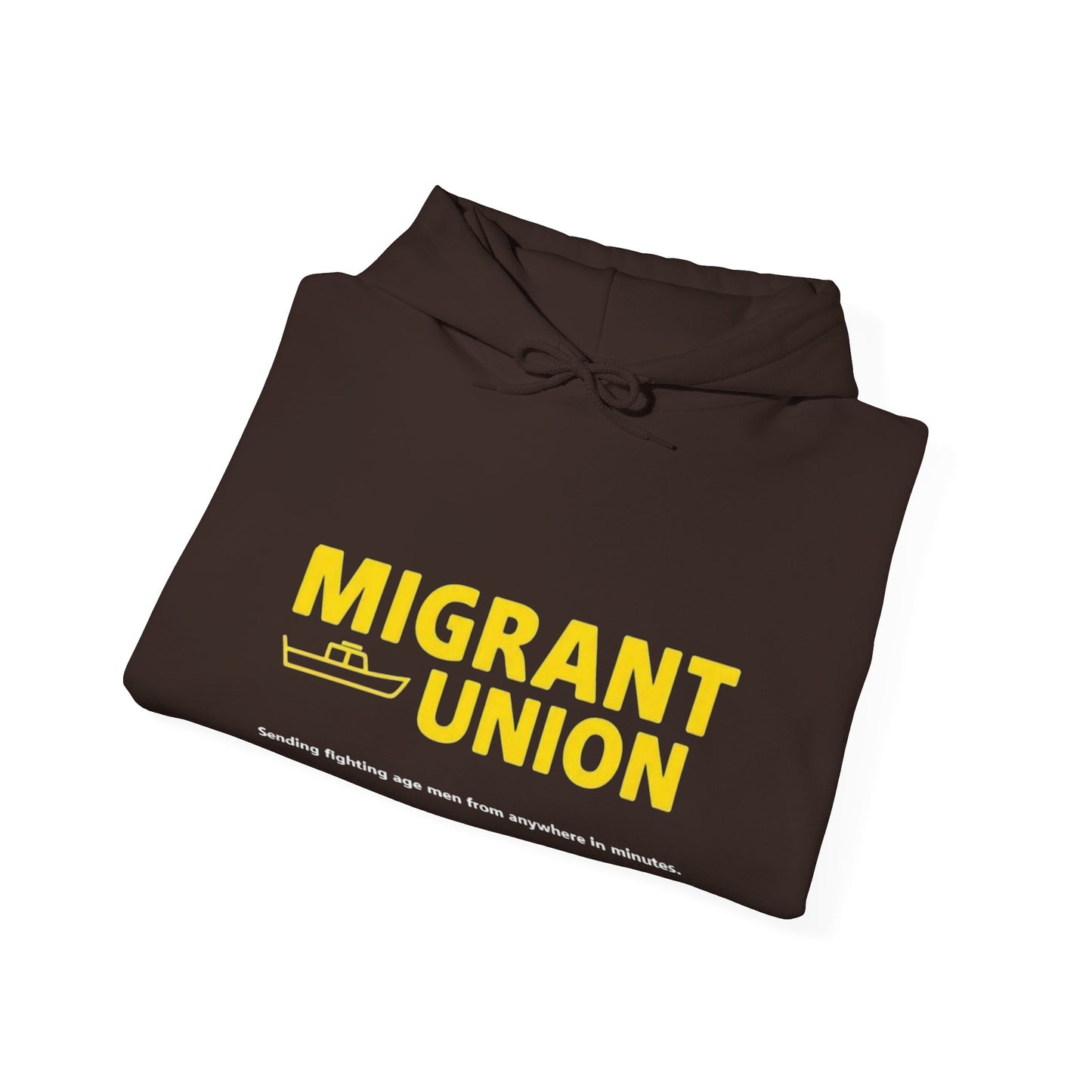 Migrant Union Hooded Sweatshirt, Unisex Sweatshirt, Cozy Layer, Activism Apparel, Streetwear, Gift for Protesters, Conscious Fashion