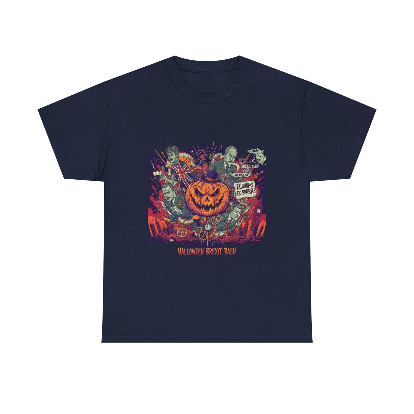 Halloween satire british design Unisex Heavy Cotton Tee shirt
