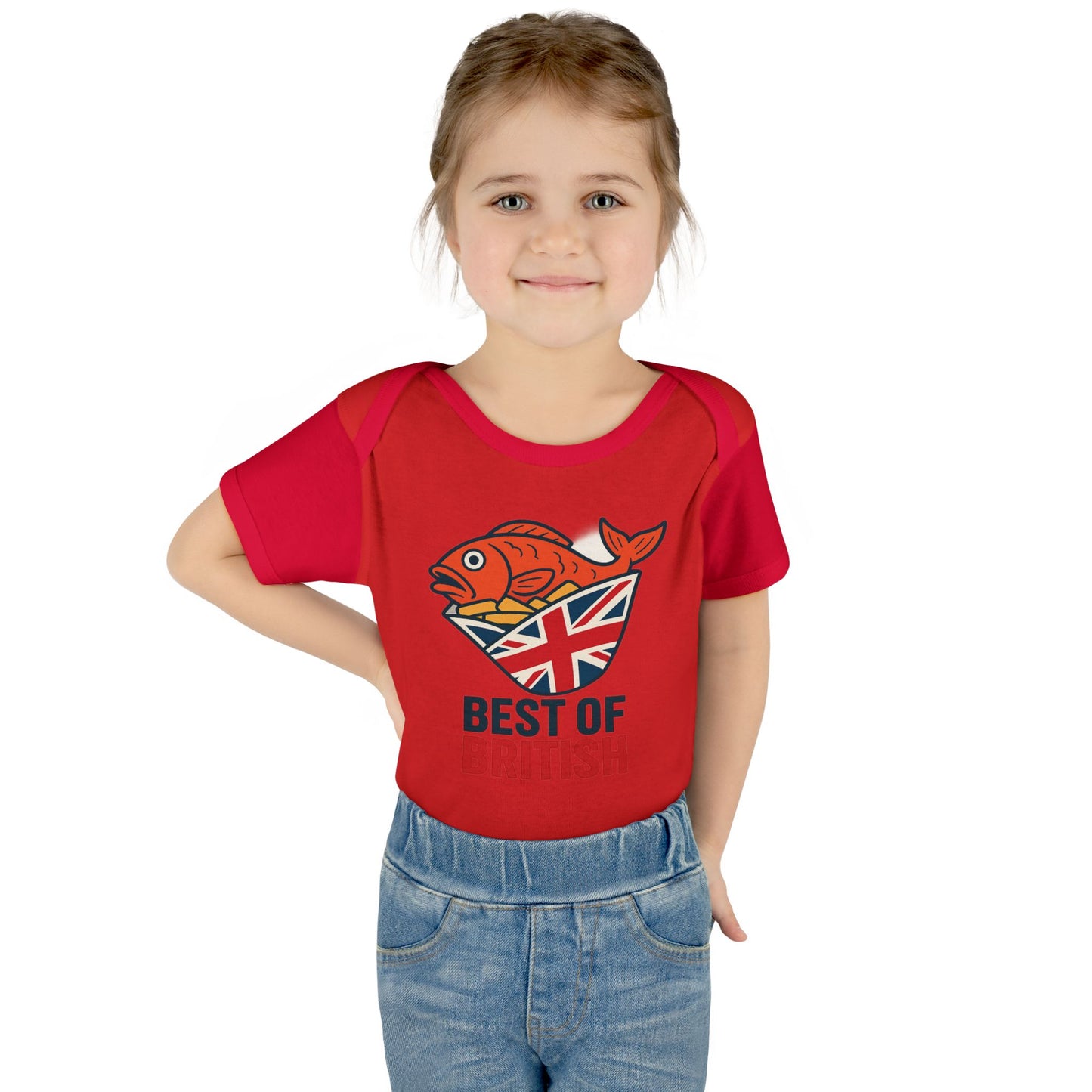 Fish & chips British Pride Baby Bodysuit, Cute Infant Outfit, Baby Shower Gift, British Culture Apparel, New Parent Essentials, Toddler Clothing