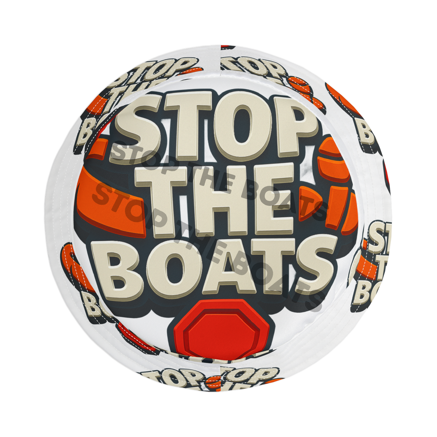 Stop the boats UK Bold Statement Bucket Hat, Unisex Sun Hat, Summer Fashion Accessory, Fun Gift for Festivals, Unique Streetwear, Eco-friendly