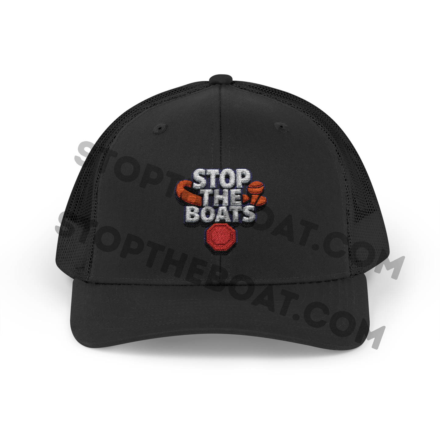 Stop the Boats Snapback Trucker Cap, Trendy Hat, Outdoor Gear, Summer Accessory, Fishing Cap, Gift for Him/Her
