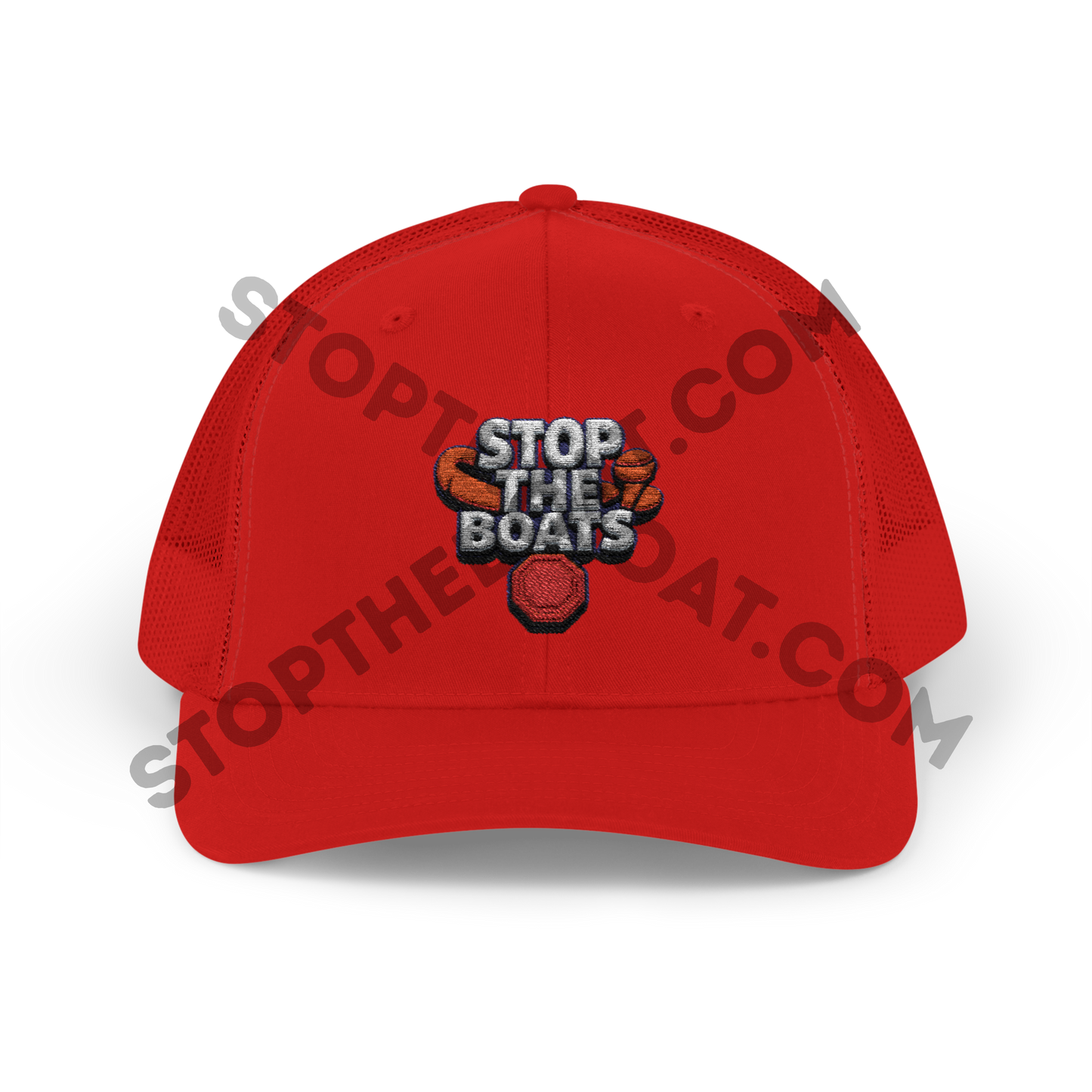 Stop the Boats Snapback Trucker Cap, Trendy Hat, Outdoor Gear, Summer Accessory, Fishing Cap, Gift for Him/Her