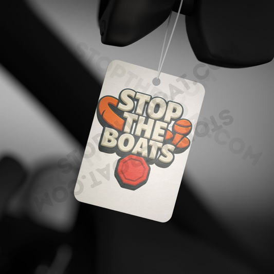 Stop the boats UK Stylish Car Air Freshener - Fun Decor for Car Lovers, Unique Gift, Travel Accessories, Home Fragrance, Aromatherapy