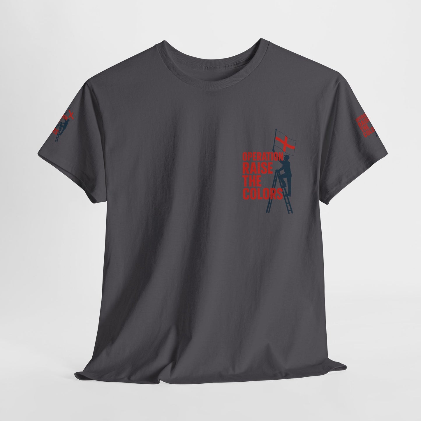 Spirit Raise the Colors Unisex Heavy Cotton Tee, Casual Graphic Tee, Pride Shirt, Nautical Themed T-Shirt, Perfect for Events
