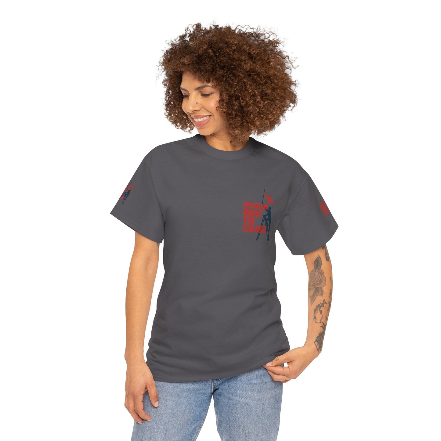 Spirit Raise the Colors Unisex Heavy Cotton Tee, Casual Graphic Tee, Pride Shirt, Nautical Themed T-Shirt, Perfect for Events