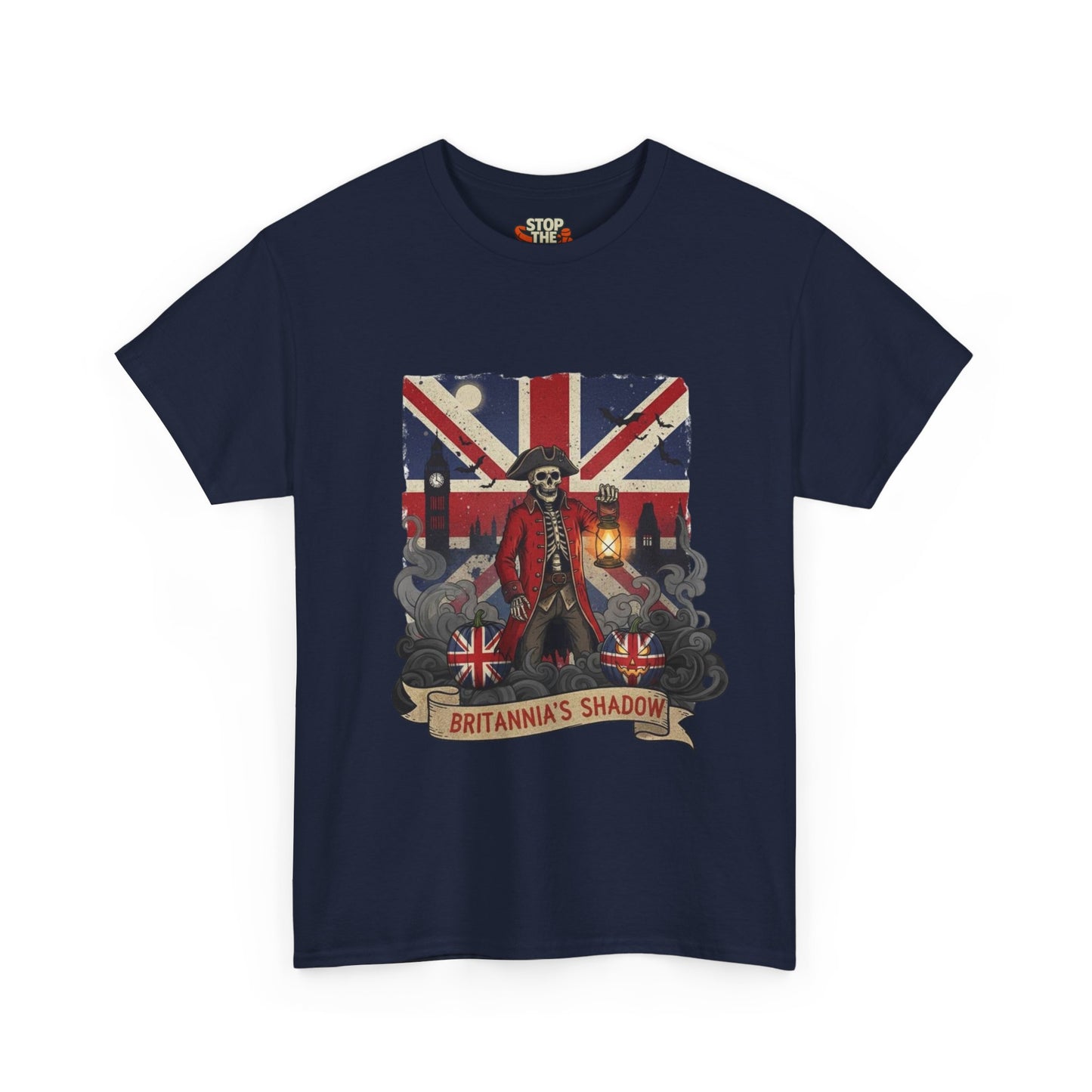 Stop the boats british patriot Halloween Unisex Heavy Cotton Tee