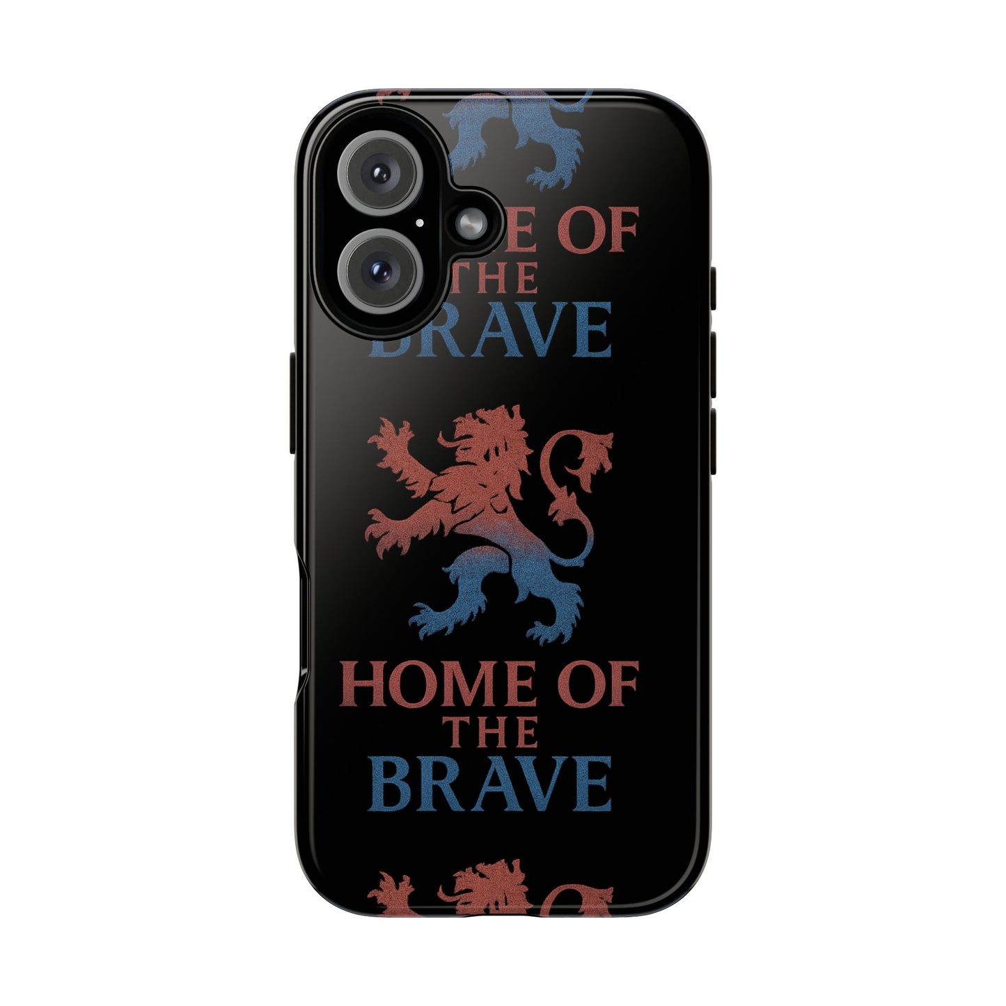 Bold Phone Case - Home of the Brave, Lion Design, Tough Protection, Patriotic Gift, Unique Smartphone Accessory