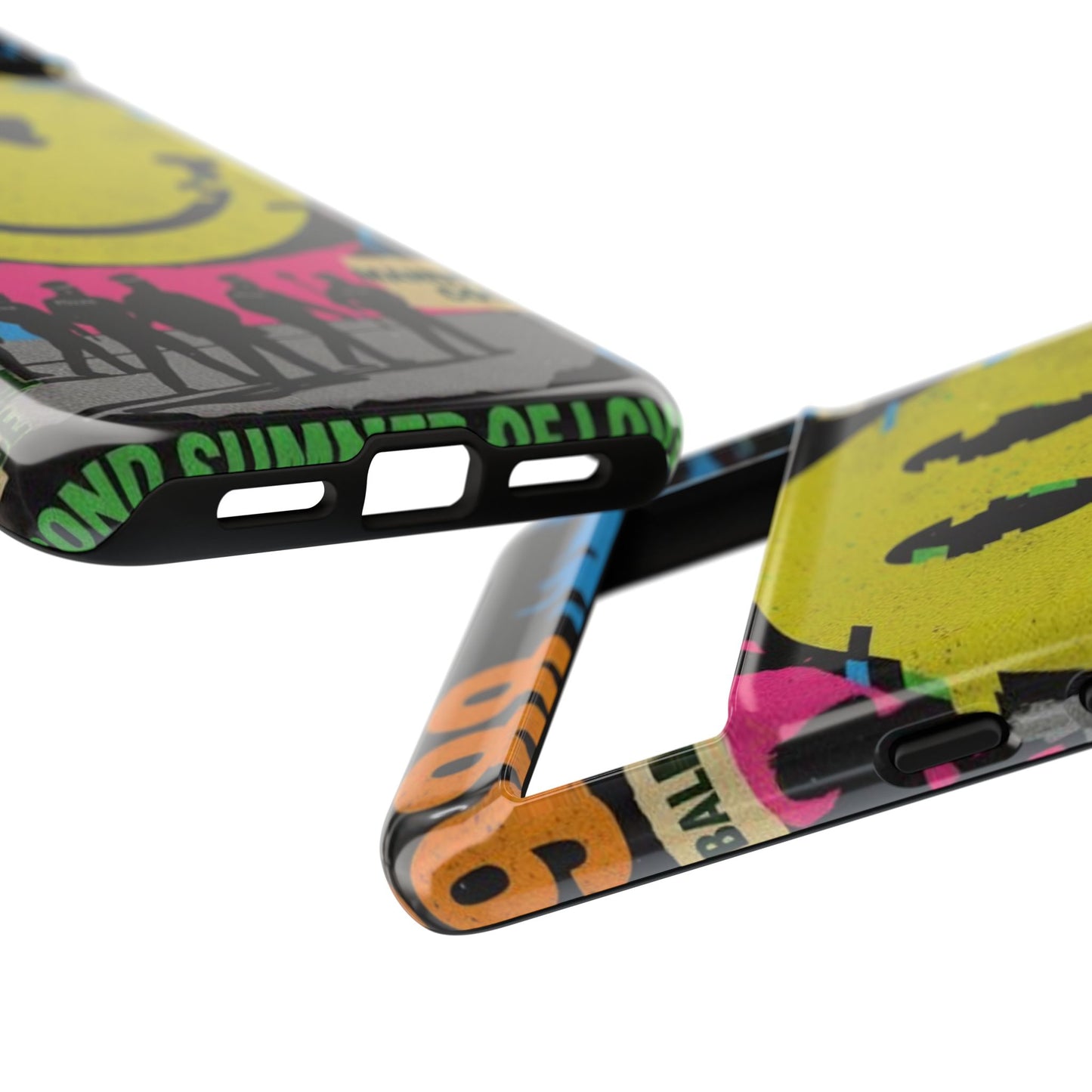 Acid house rave Vibrant iPhone Case, Tough Cases, Smiley Face Phone Cover, Fun Accessory, Colorful Phone Protector, Gift for Teenagers