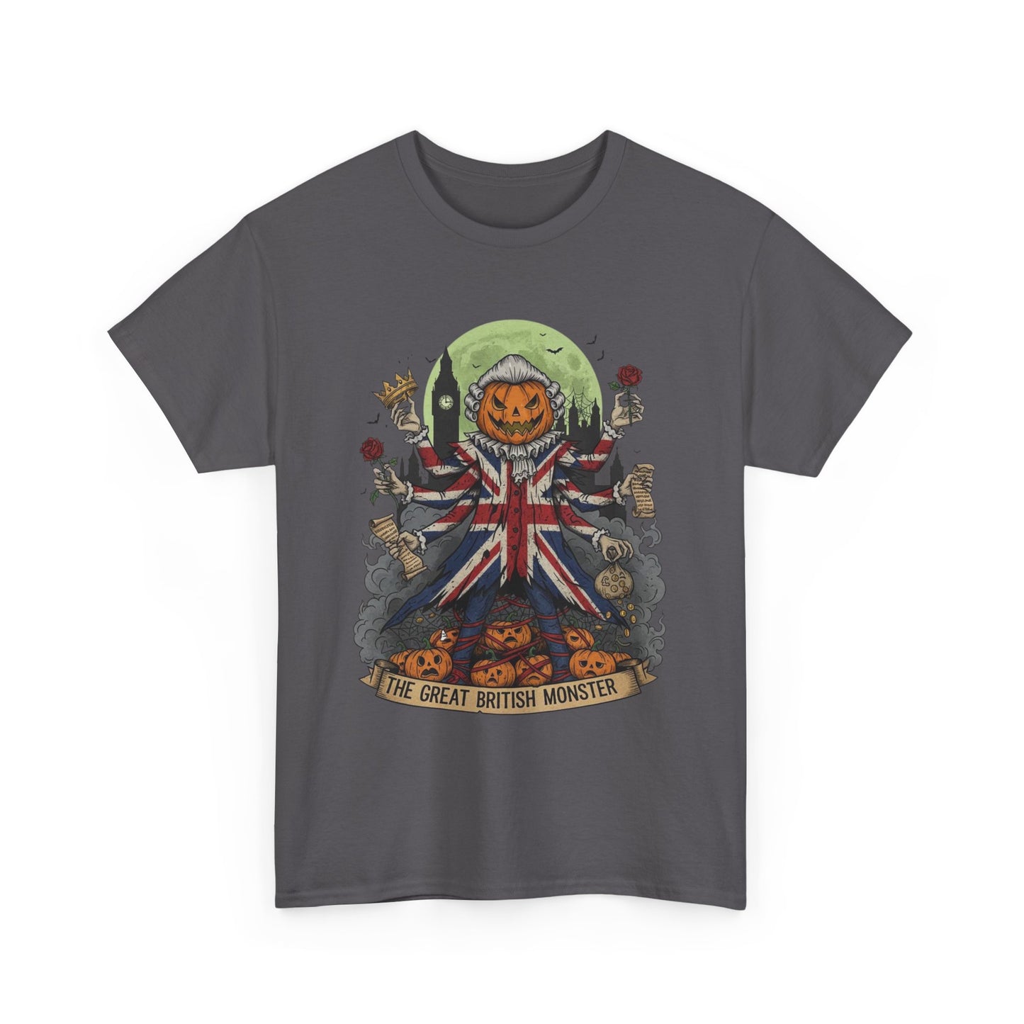 Halloween Themed Unisex Tee, The Great British Monster Shirt, Spooky Cotton T-Shirt for Halloween, Unisex Graphic Tee, Unique Gift Idea