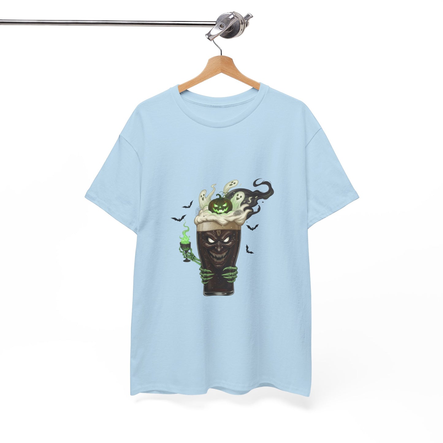 Guiness halloween Artistic Unisex Tee featuring Eco-Themed Design, Perfect for Casual Wear, Gift for Nature Lovers, Eco-Conscious Apparel, Earth Day