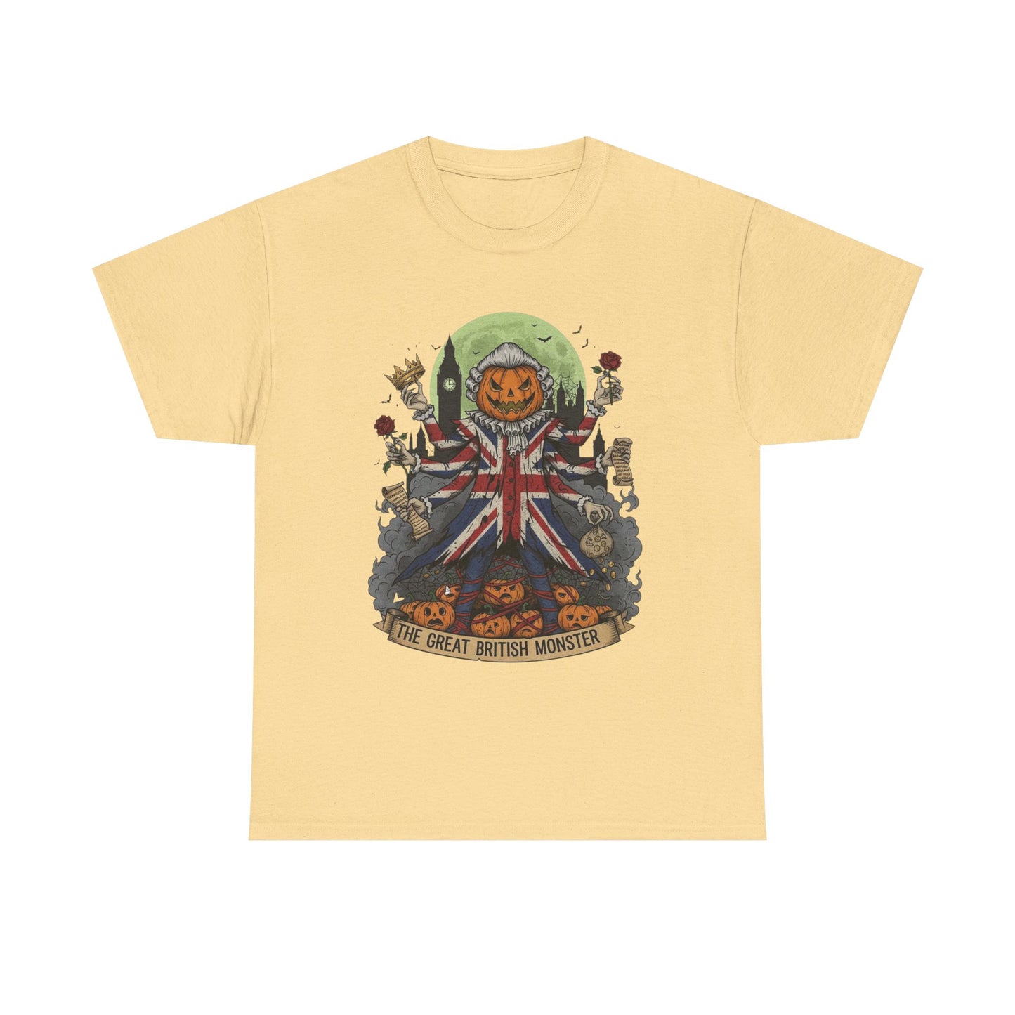 Halloween Themed Unisex Tee, The Great British Monster Shirt, Spooky Cotton T-Shirt for Halloween, Unisex Graphic Tee, Unique Gift Idea