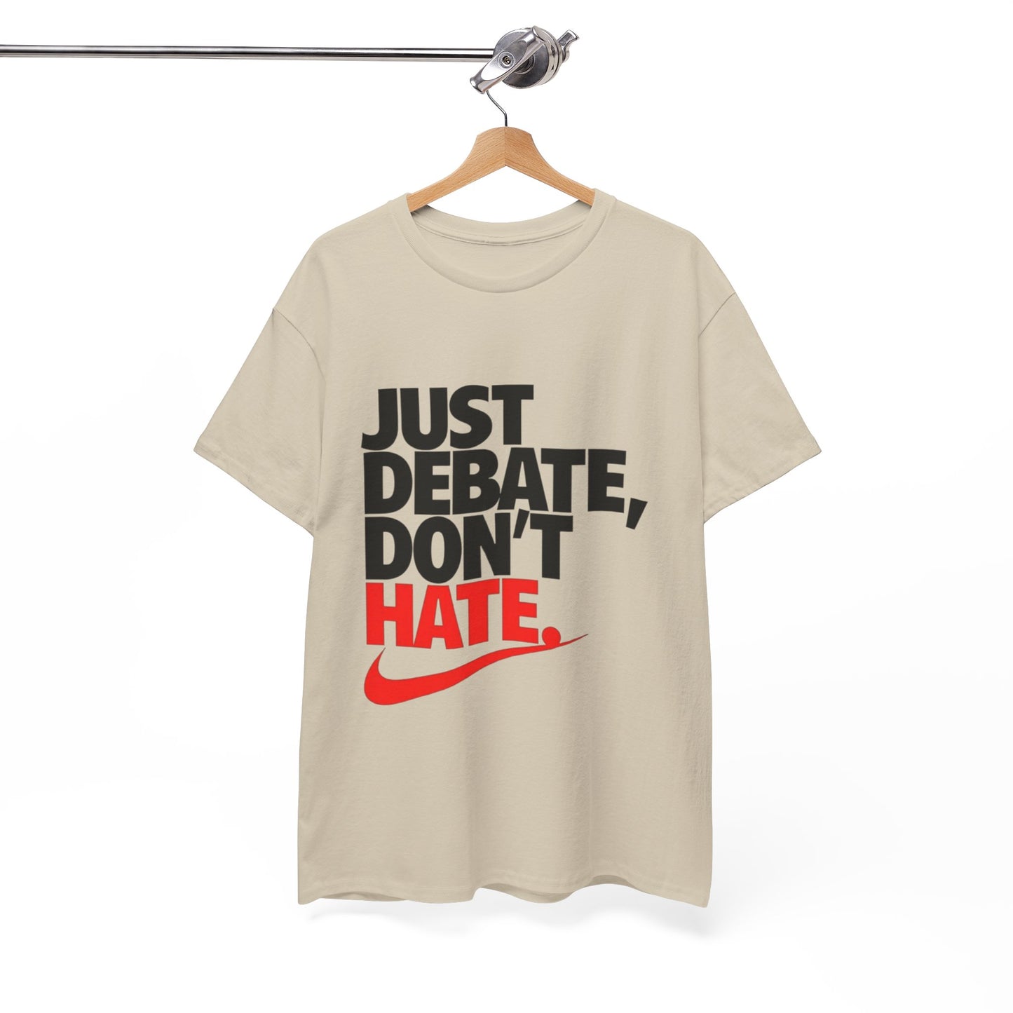 Unisex Cotton Tee - Just Debate, Don't Hate