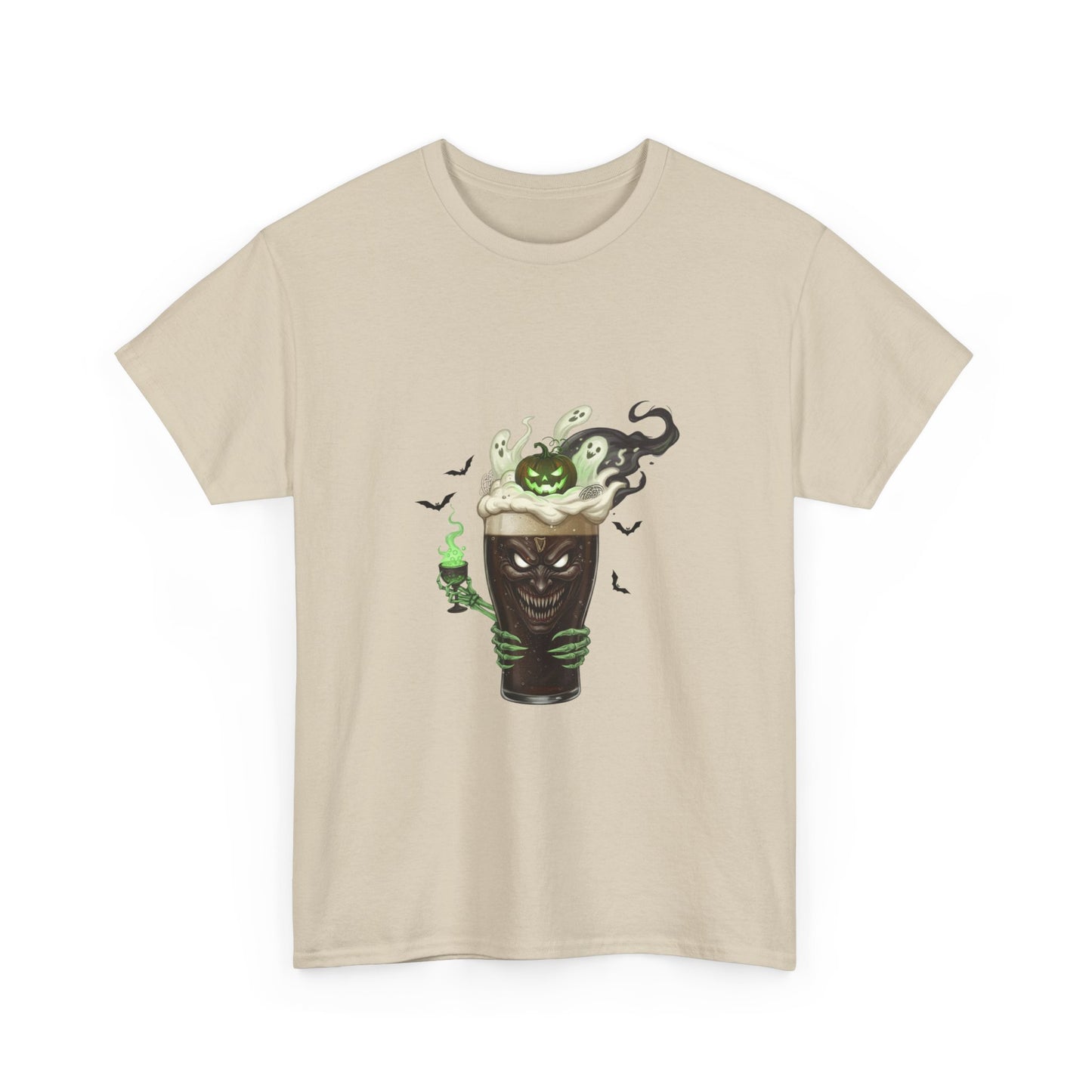 Guiness halloween Artistic Unisex Tee featuring Eco-Themed Design, Perfect for Casual Wear, Gift for Nature Lovers, Eco-Conscious Apparel, Earth Day
