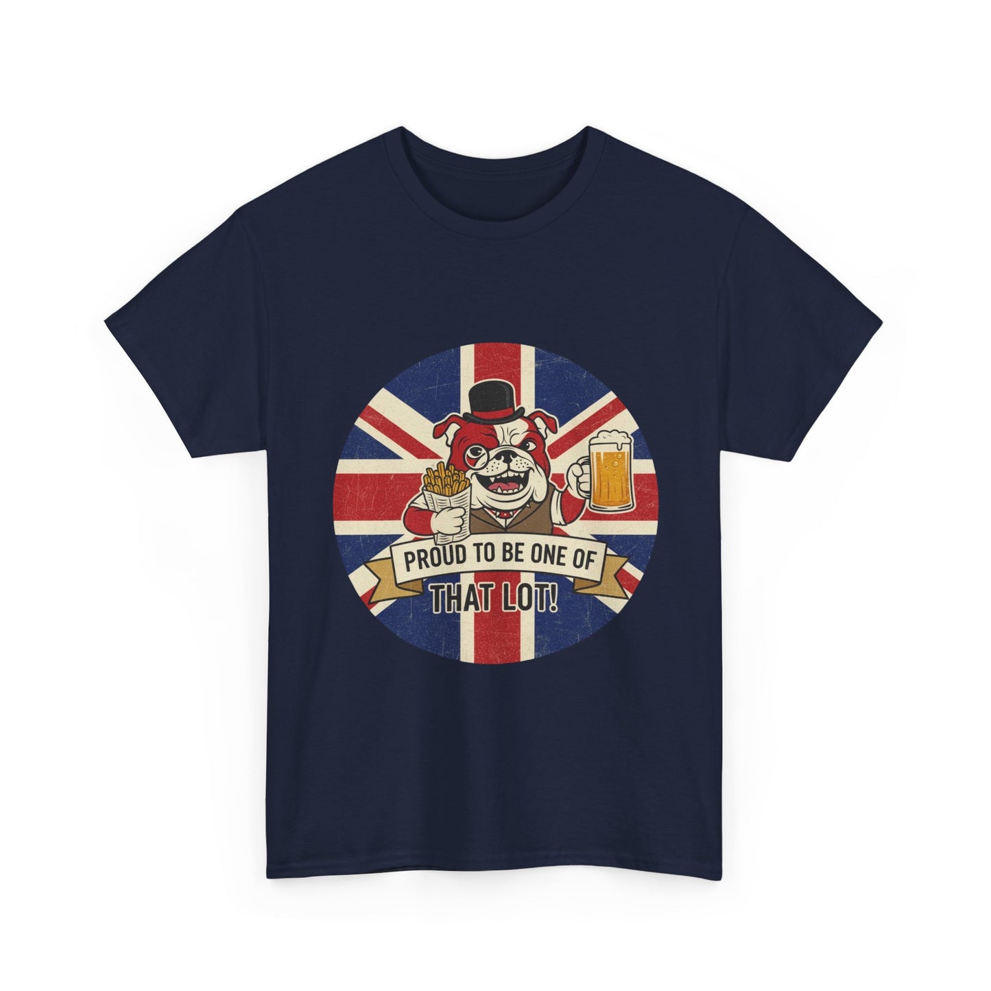 British  bulldog patriot satire cool design Unisex Heavy Cotton Tee shirt all sizes