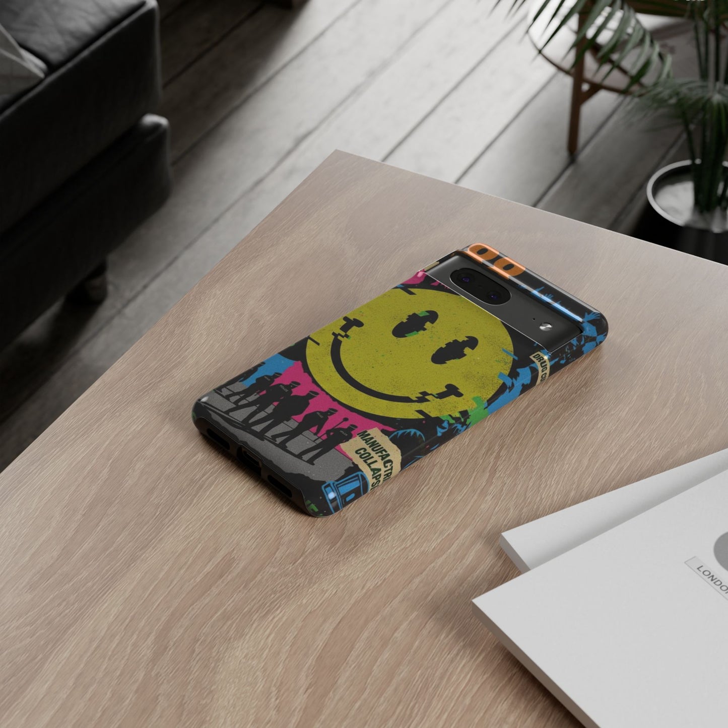Acid house rave Vibrant iPhone Case, Tough Cases, Smiley Face Phone Cover, Fun Accessory, Colorful Phone Protector, Gift for Teenagers