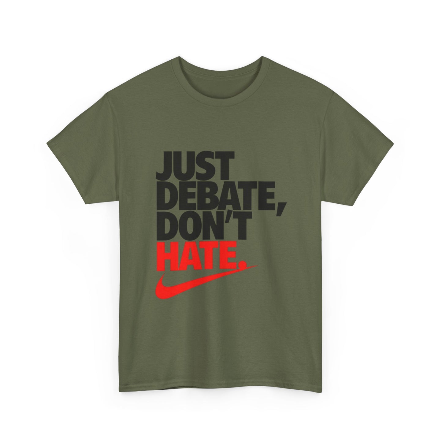Unisex Cotton Tee - Just Debate, Don't Hate