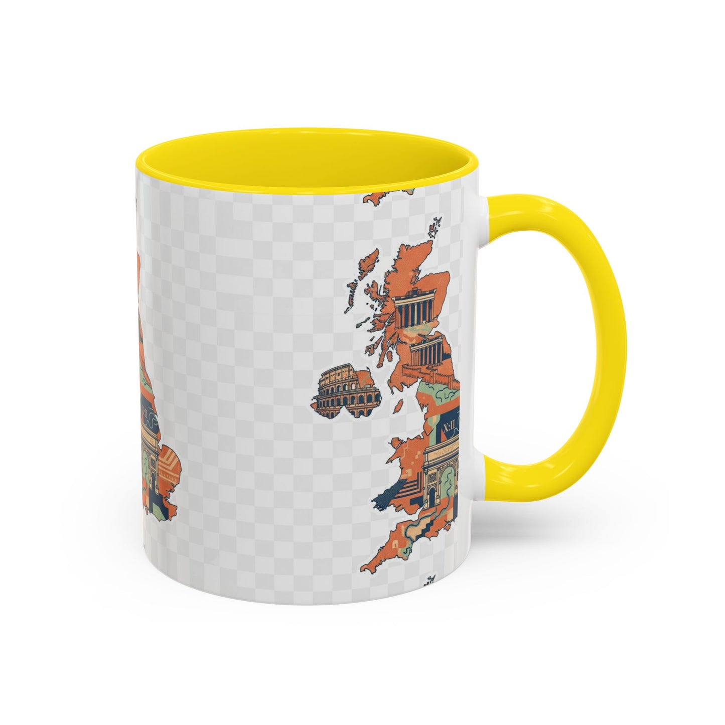 British Landmarks Accent Coffee Mug | Travel Gift, Home Decor, Coffee Lover, Souvenir, Unique Design