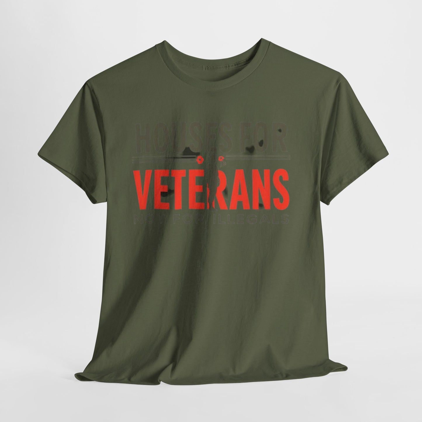 Unisex Heavy Cotton Tee - 'Houses for Veterans not for illegals' Statement Shirt for Supporters, Patriotic Gifts, Veteran Advocacy Apparel, Everyday [...]