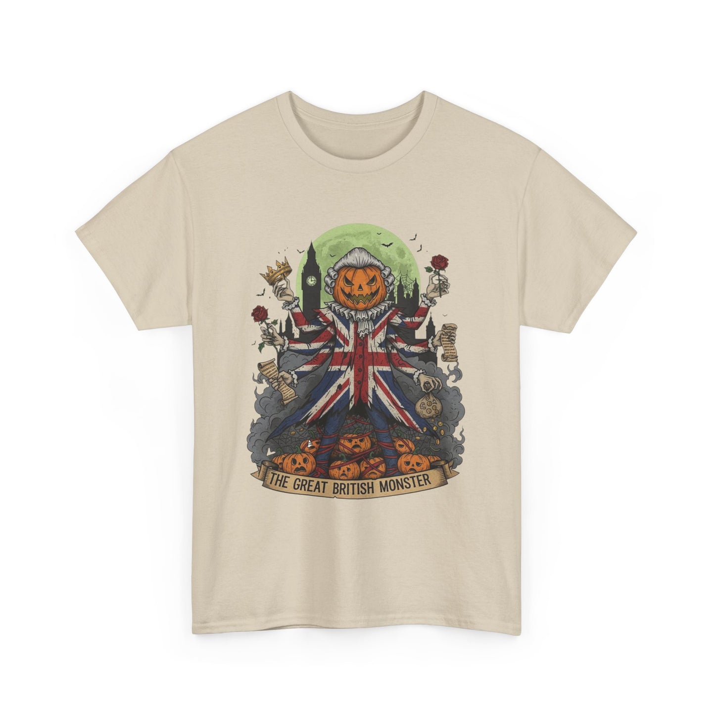 Halloween Themed Unisex Tee, The Great British Monster Shirt, Spooky Cotton T-Shirt for Halloween, Unisex Graphic Tee, Unique Gift Idea