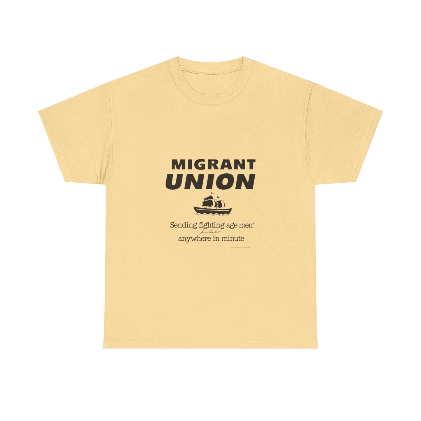 Migrant Union Graphic Tee - Casual Wear, Fundraising Events, Advocacy Apparel, Unisex Streetwear, Everyday Comfort