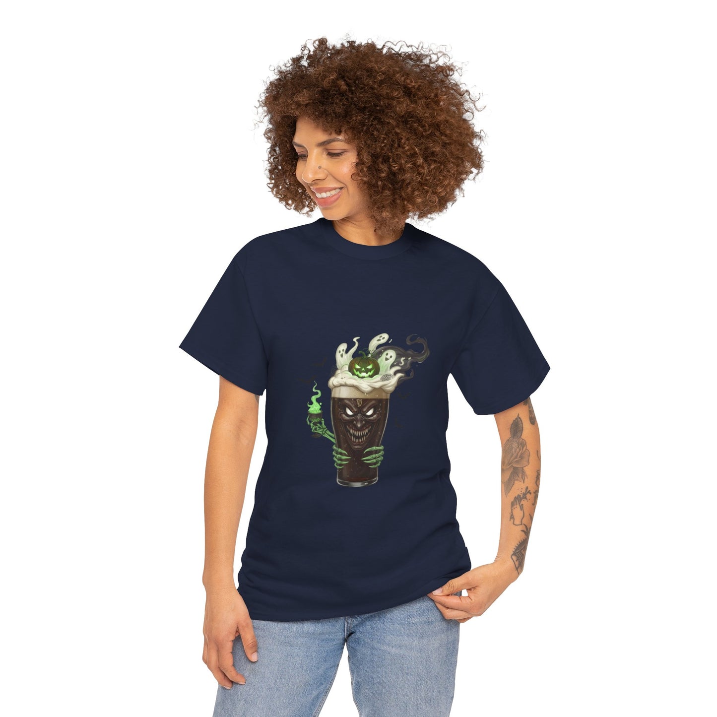 Guiness halloween Artistic Unisex Tee featuring Eco-Themed Design, Perfect for Casual Wear, Gift for Nature Lovers, Eco-Conscious Apparel, Earth Day