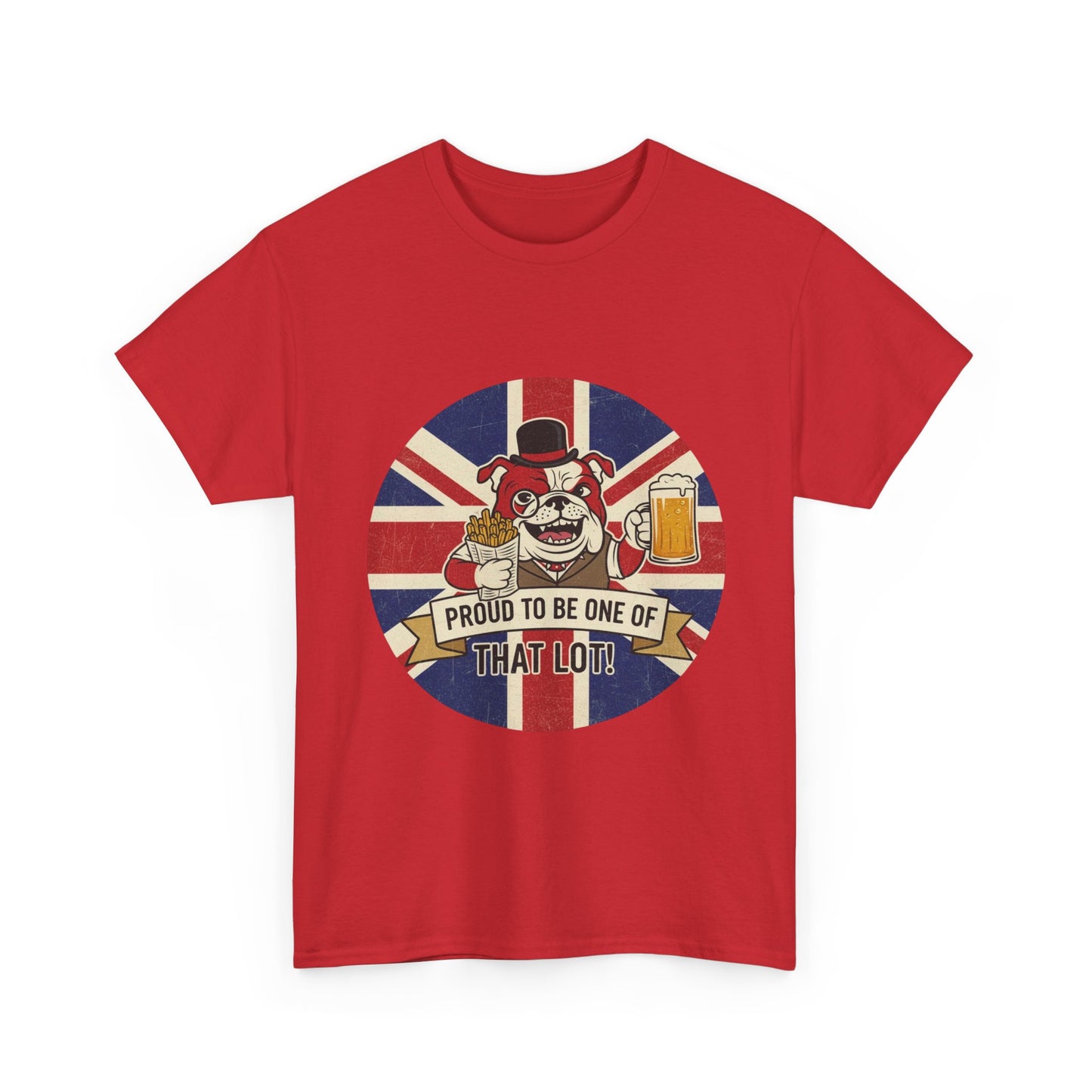 British  bulldog patriot satire cool design Unisex Heavy Cotton Tee shirt all sizes