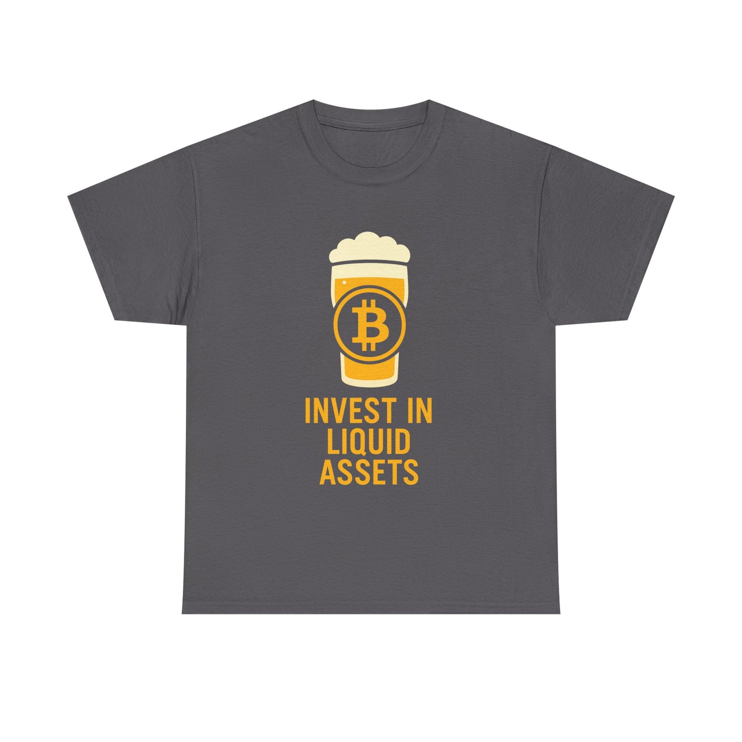 Bitcoin liquid assets Investment Unisex Heavy Cotton Tee, Crypto Shirt, Financial Humor Tee, Gift for Investors, Funny Bitcoin Apparel
