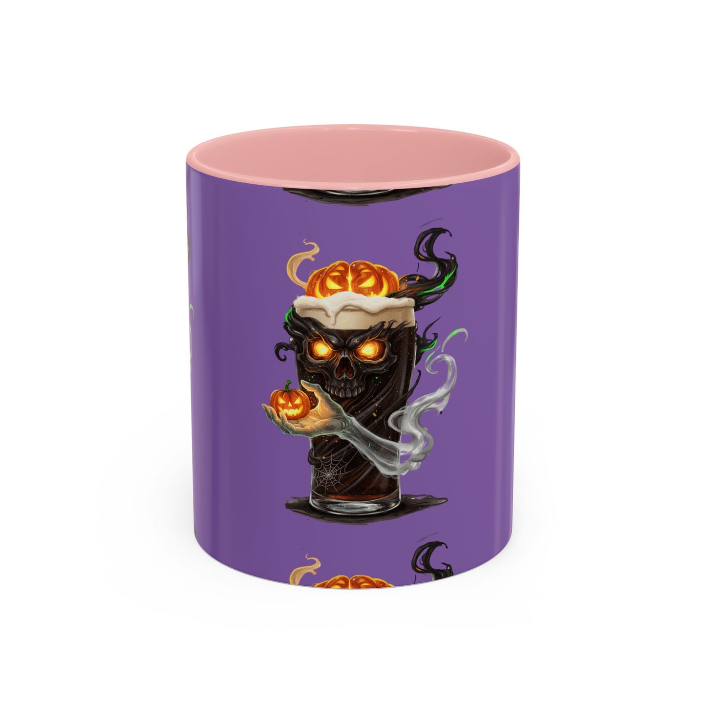 Halloween Skull Accent Coffee Mug - Spooky Drinkware for Fall, Halloween Parties, Home Decor, Gift for Goth Lovers, Skull Enthusiasts