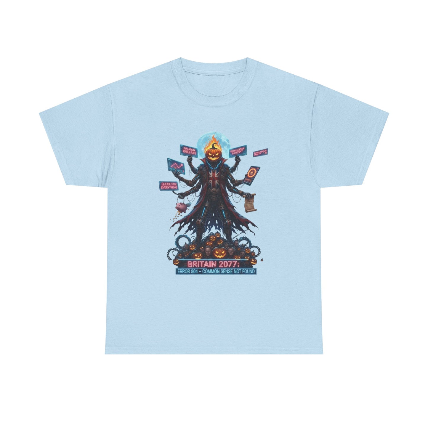 Halloween british satire design - Brightly Illustrated Unisex T-Shirt, Pop Culture Tee, Graphic Cotton Tee, Unique Gift for Fans, Casual Wear, Statement Apparel