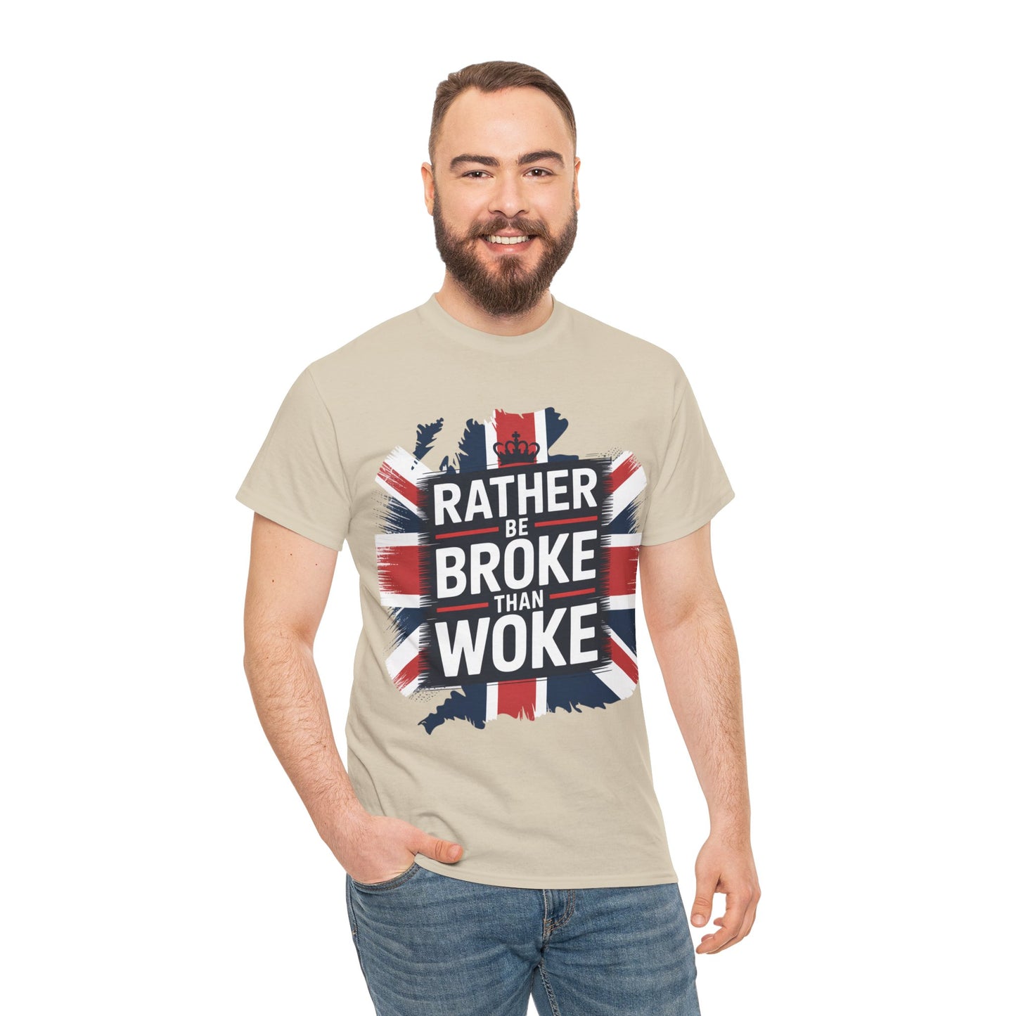 Broke vs. Woke Unisex Heavy Cotton Tee