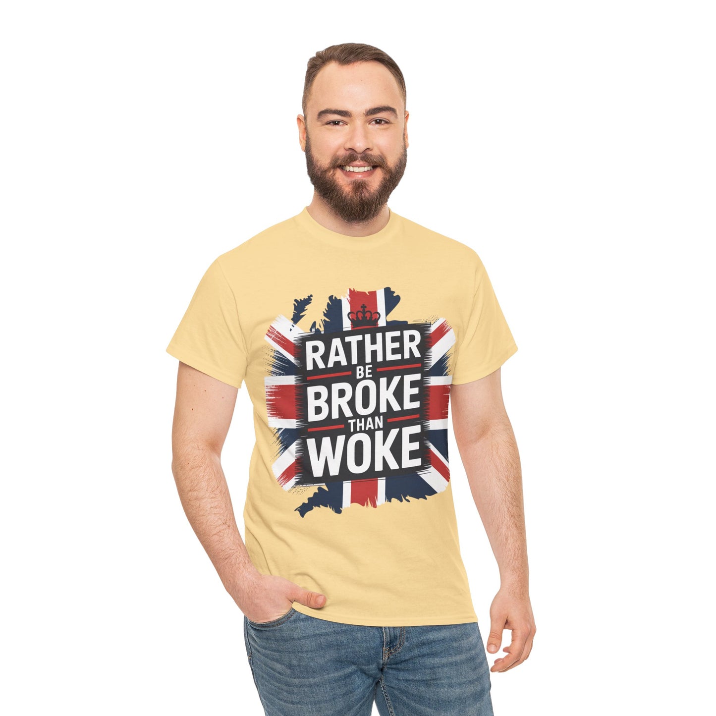 Broke vs. Woke Unisex Heavy Cotton Tee