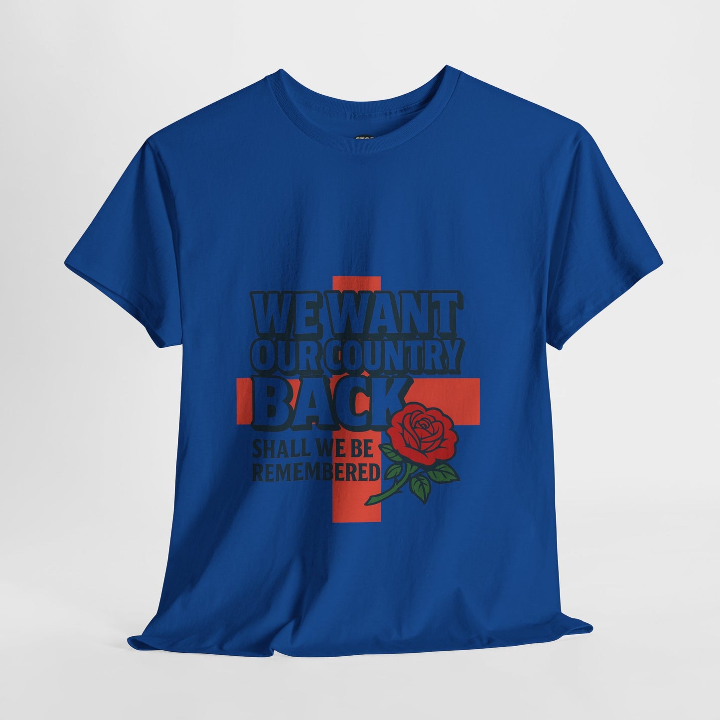 Unisex Heavy Cotton Tee - We Want Our Country Back, Casual Statement Tee, Proud Heritage Shirt, Comfortable Everyday Wear, Gift for [...]