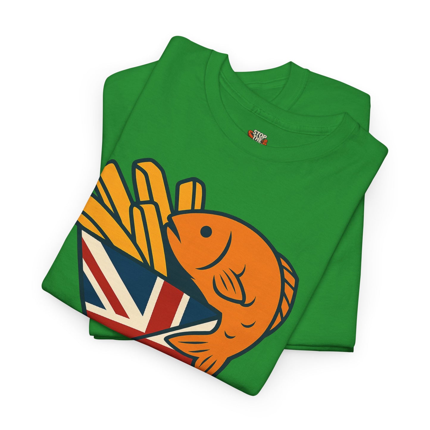Fish & chips inspired Graphic Tee, Rule Britannia, Unisex Cotton T-Shirt, Casual Wear, Gift for Fish Lovers, Fun British Humor Shirt