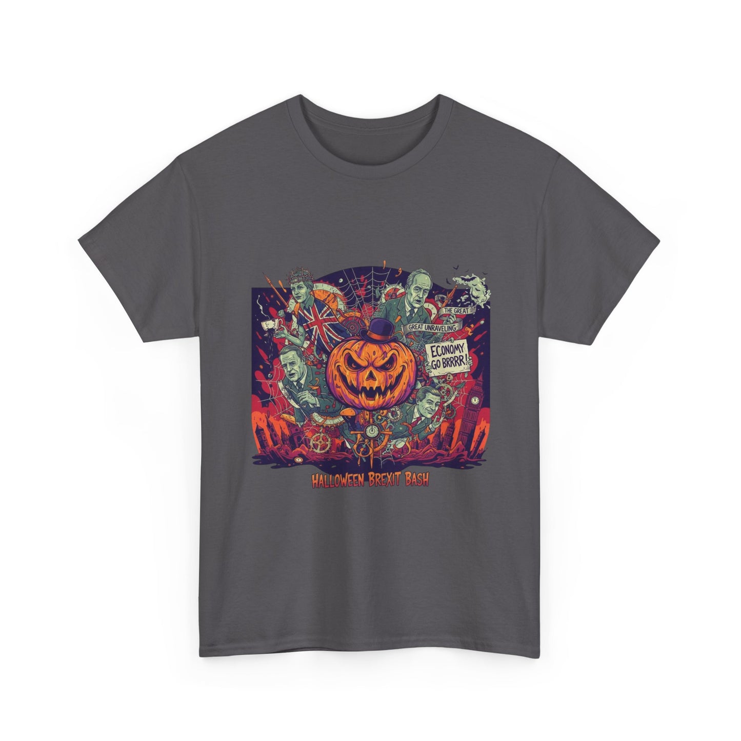 Halloween satire british design Unisex Heavy Cotton Tee shirt