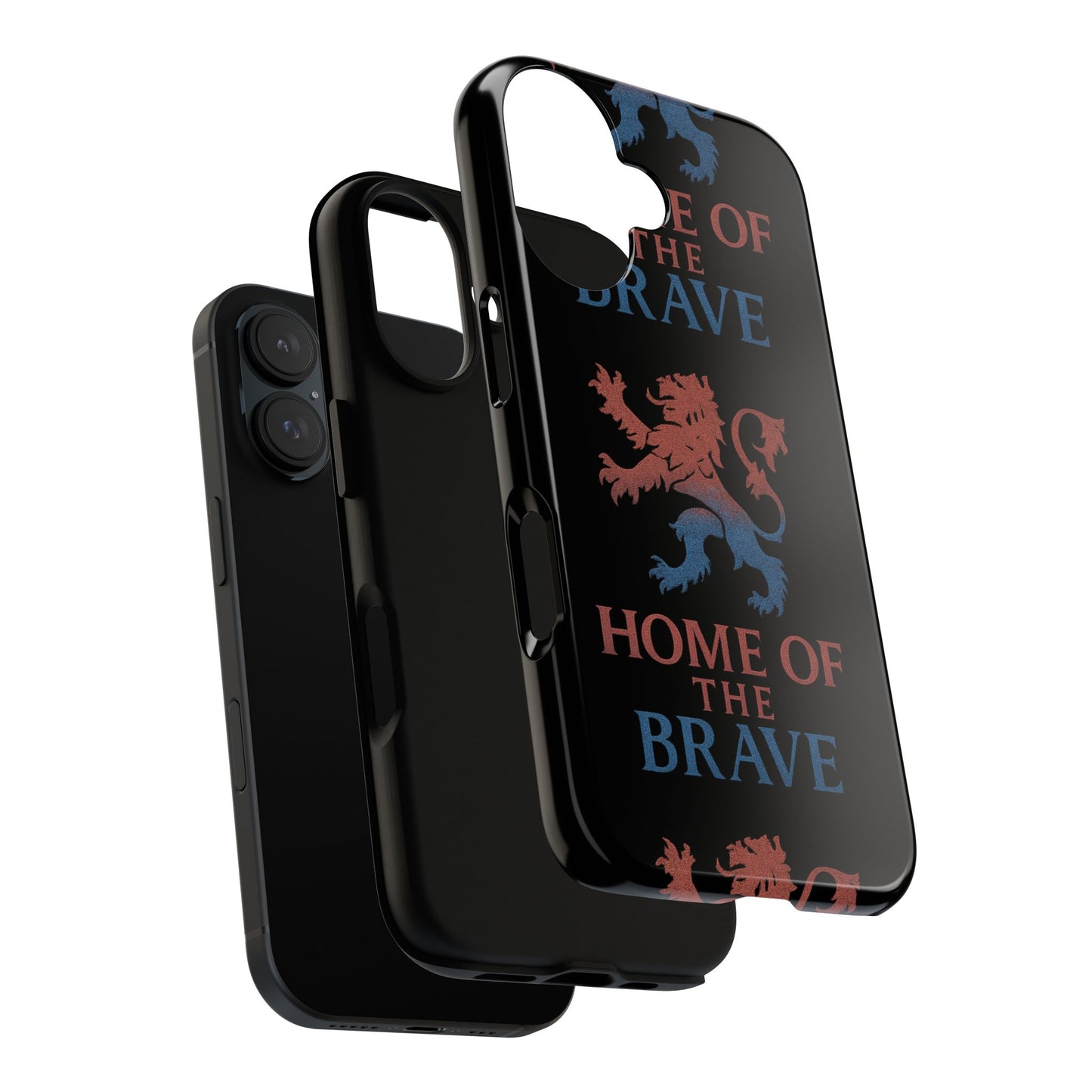 Bold Phone Case - Home of the Brave, Lion Design, Tough Protection, Patriotic Gift, Unique Smartphone Accessory