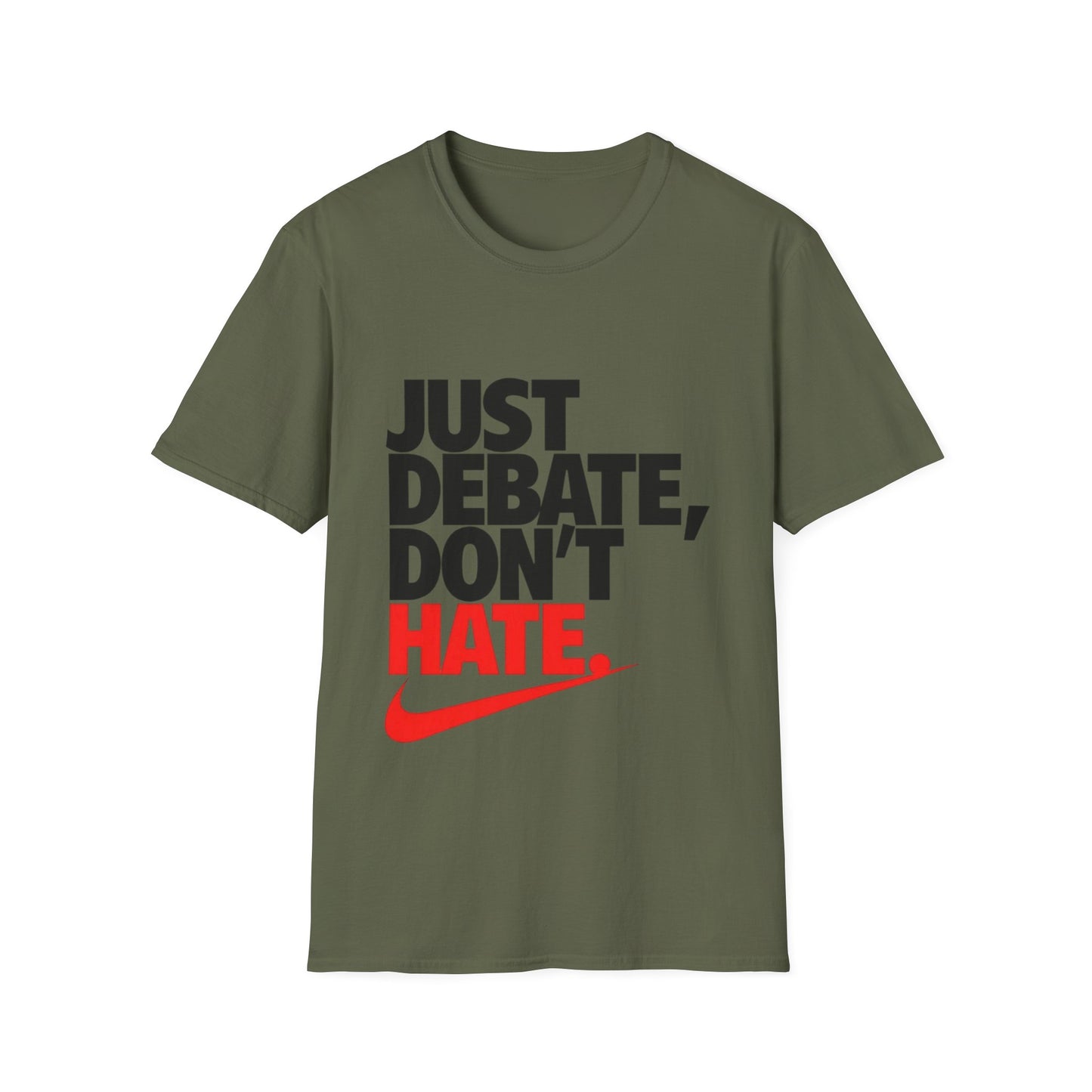 Just Debate T-Shirt - Unisex Softstyle Tee for Open Dialogues